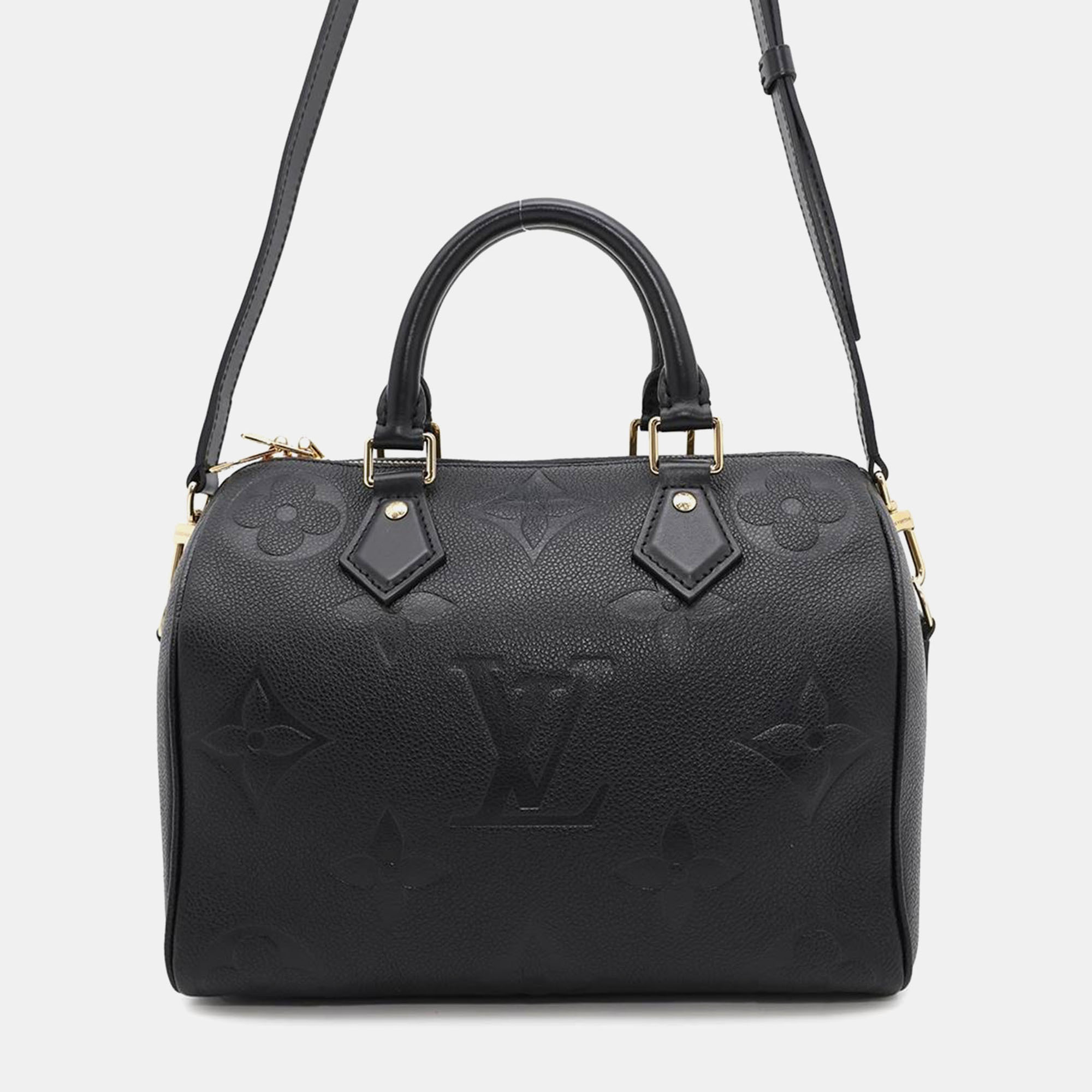 

Louis Vuitton Noir Monogram Empreinte Leather Speedy Bandouliere Size, Black