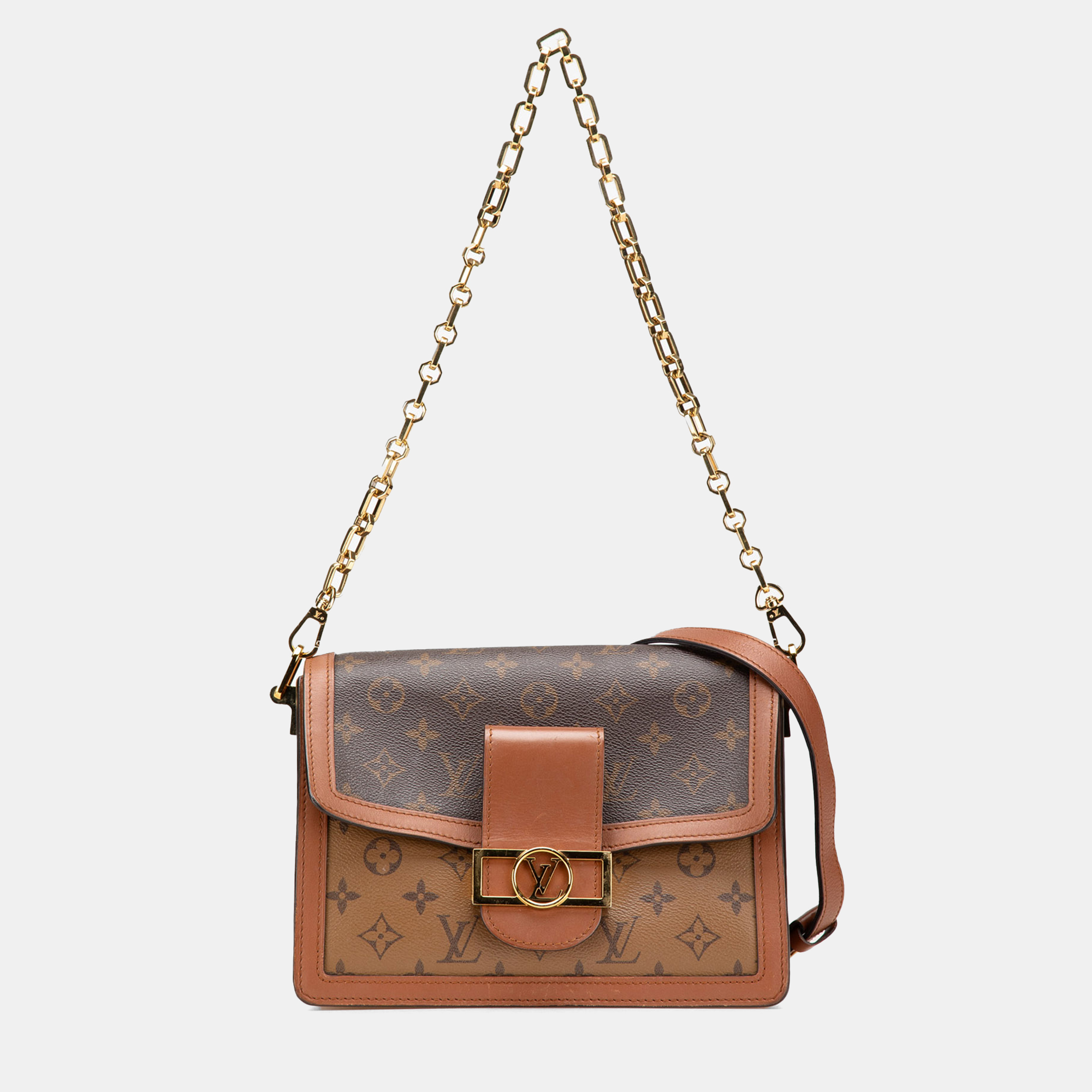 

Louis Vuitton Brown Monogram Reverse Dauphine MM