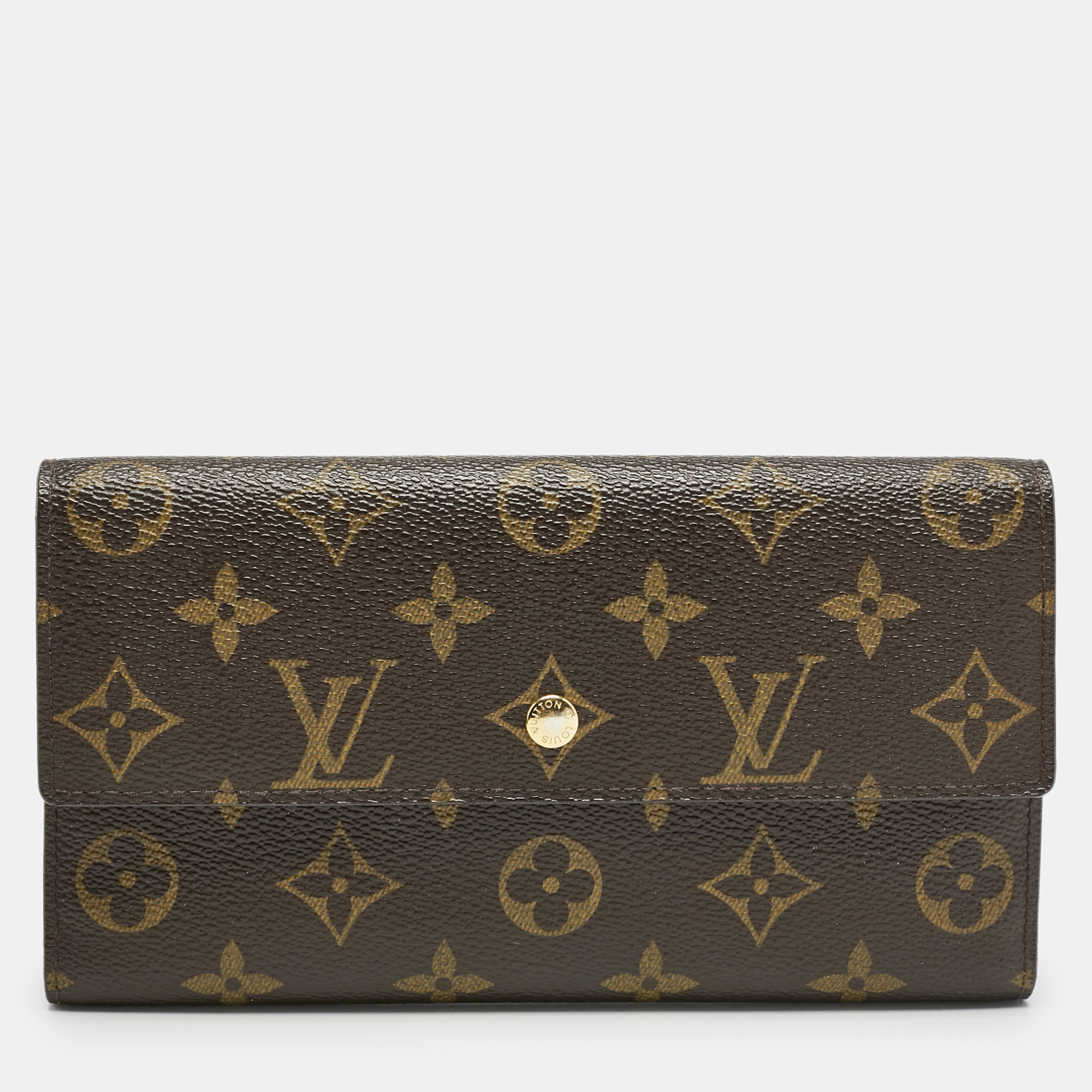 

Louis Vuitton Monogram Canvas Porte-Tresor International Wallet, Brown