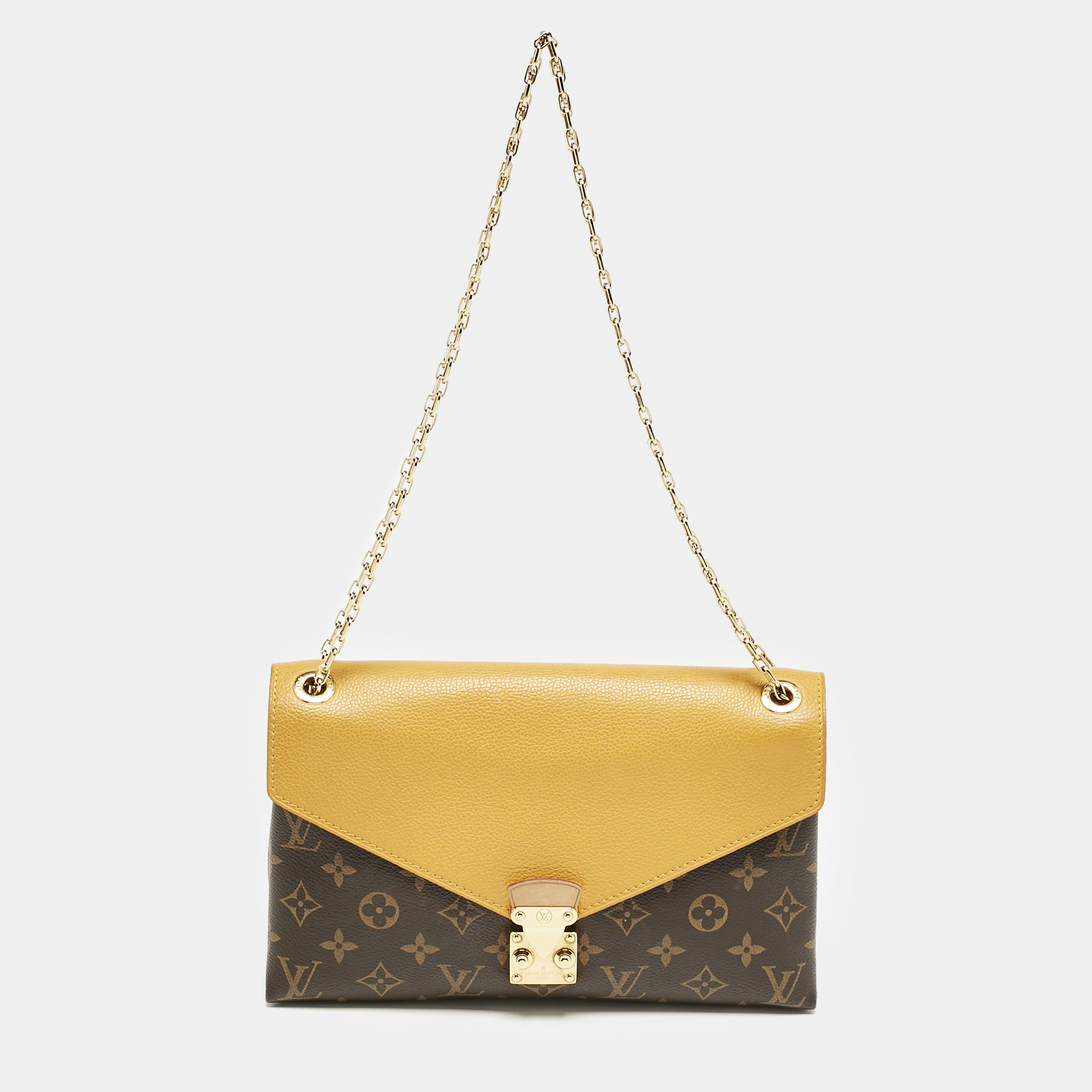 

Louis Vuitton Safran Monogram Canvas Pallas Chain Bag, Yellow
