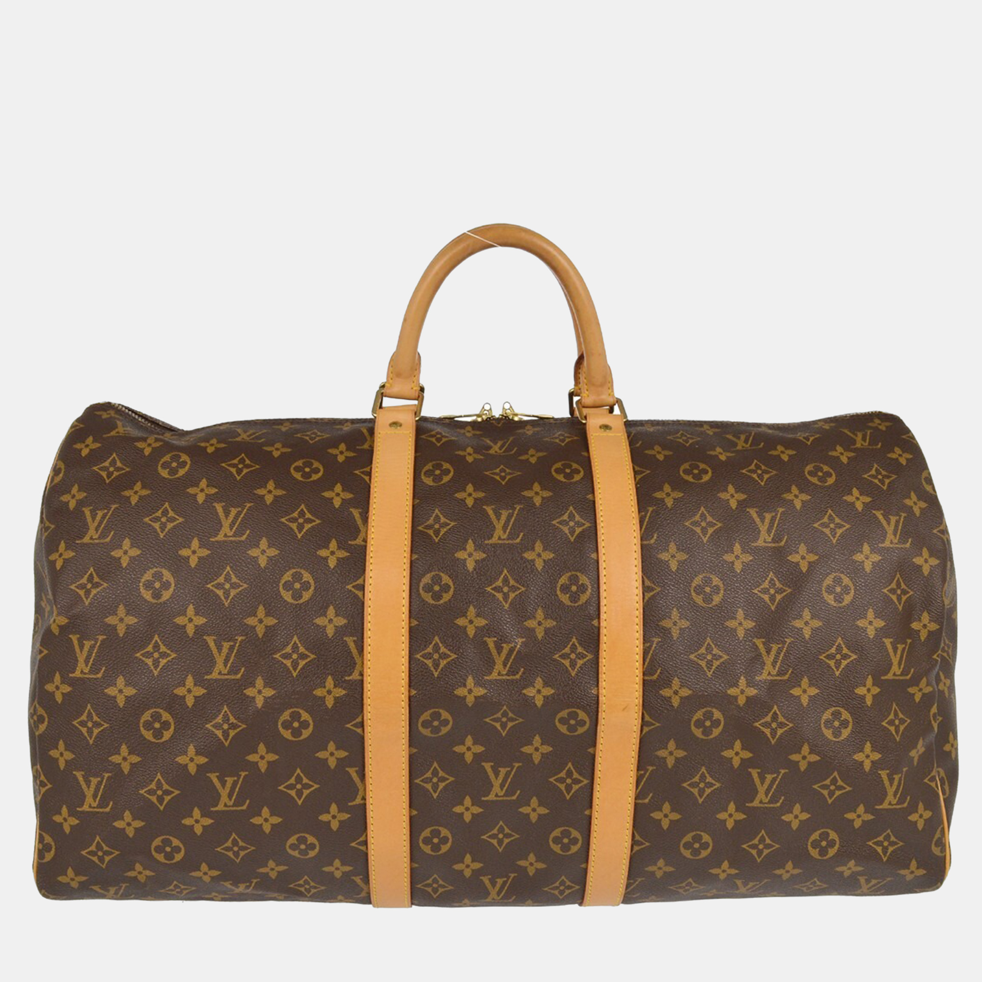

Louis Vuitton Monogram Keepall 55 Travel Duffle Handbag, Brown