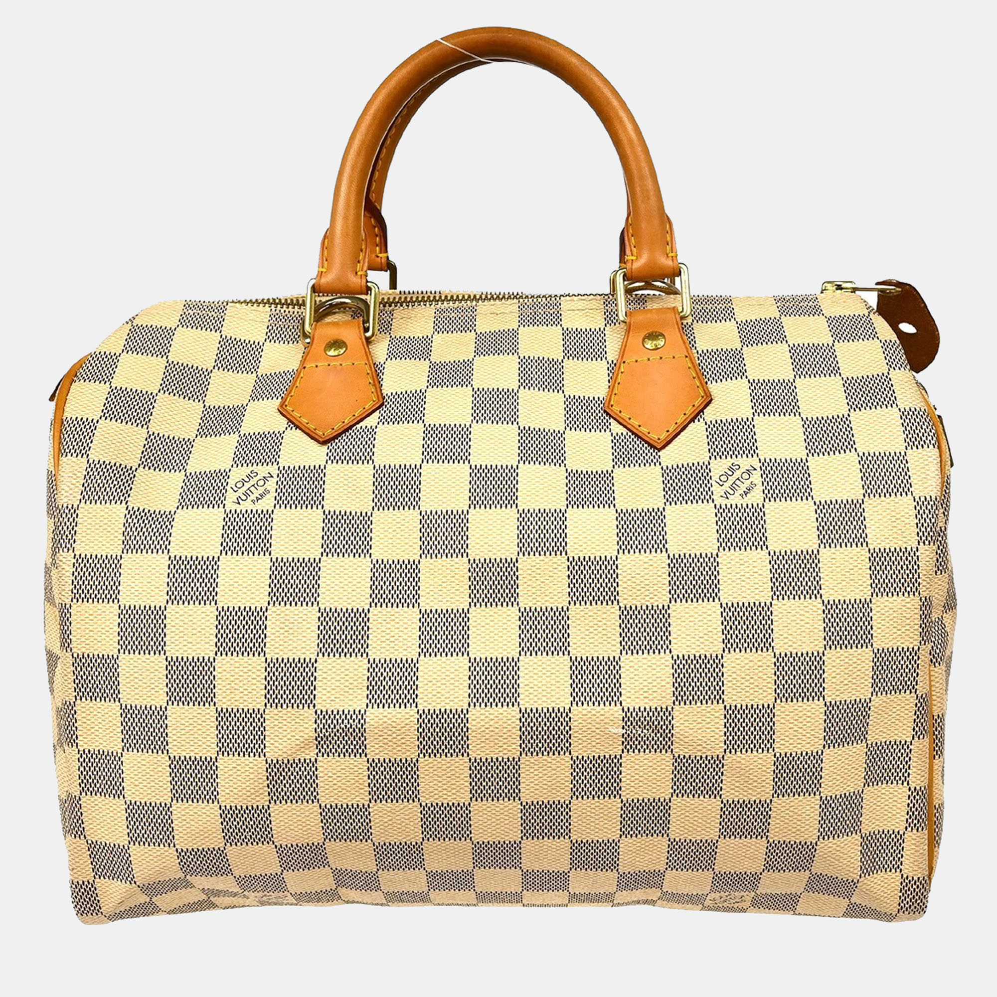 

Louis Vuitton Damier Azur Speedy 30 Handbag, White
