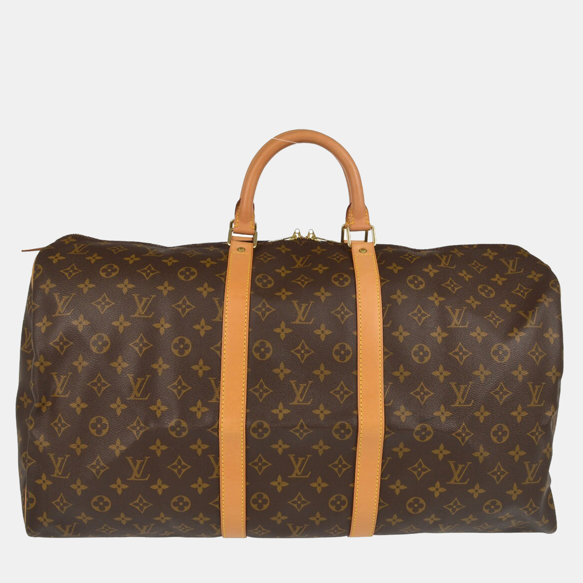 

Louis Vuitton Monogram Keepall 55 Travel Duffle Handbag, Brown