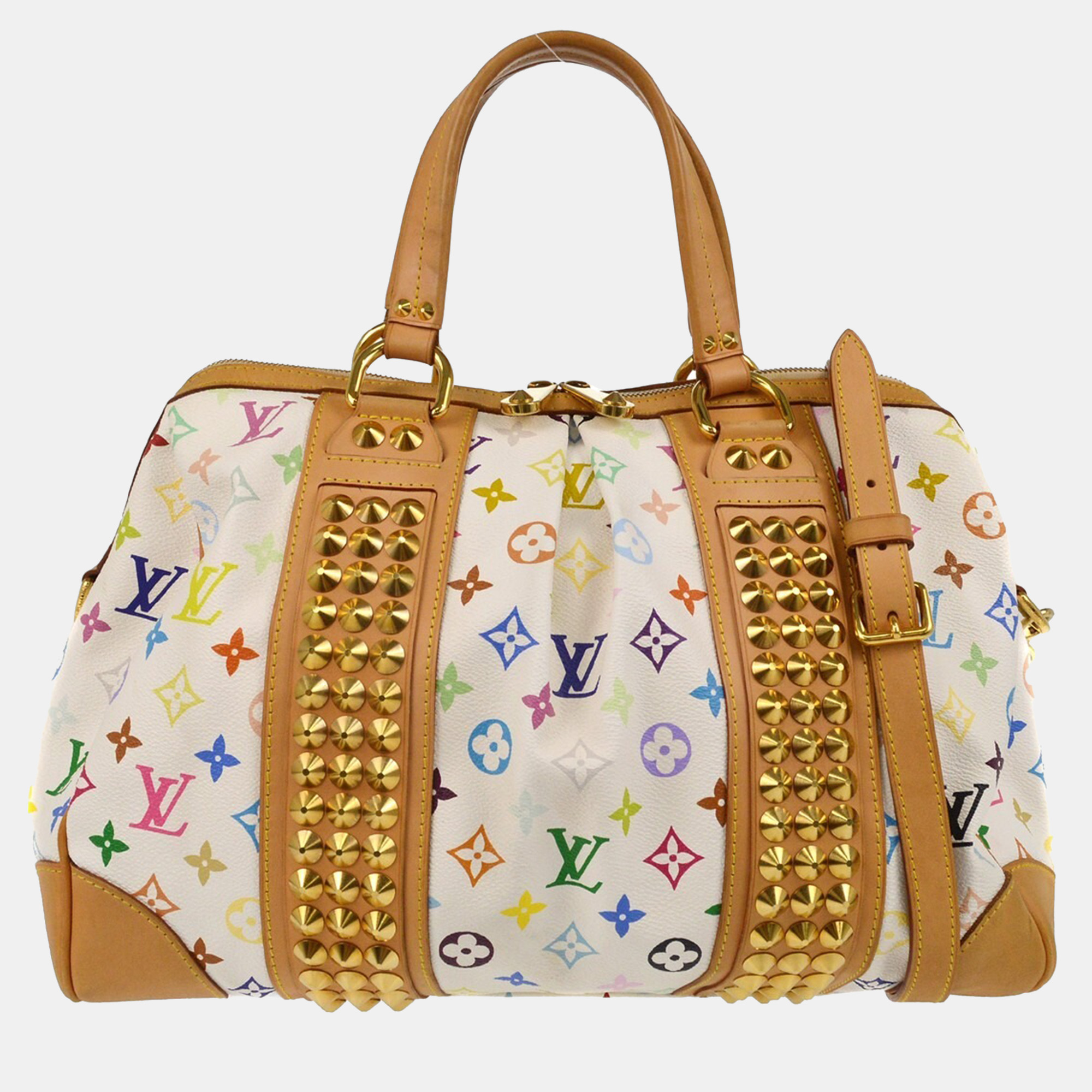 

Louis Vuitton White Monogram Multicolor Courtney GM