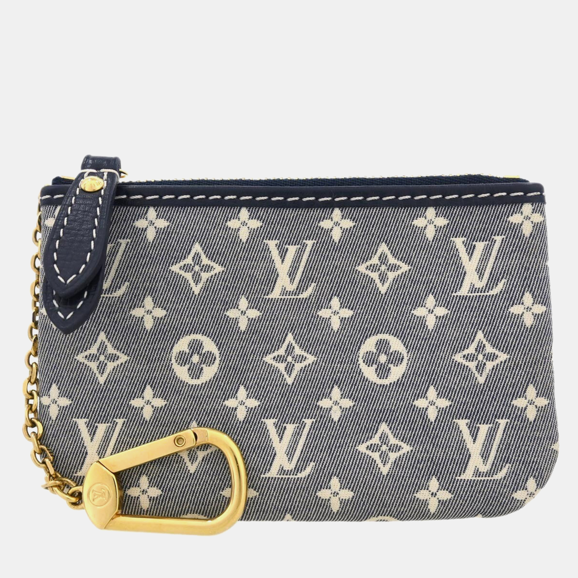 

Louis Vuitton Navy Blue/White Monogram Idylle Pochette Cles Coin Case