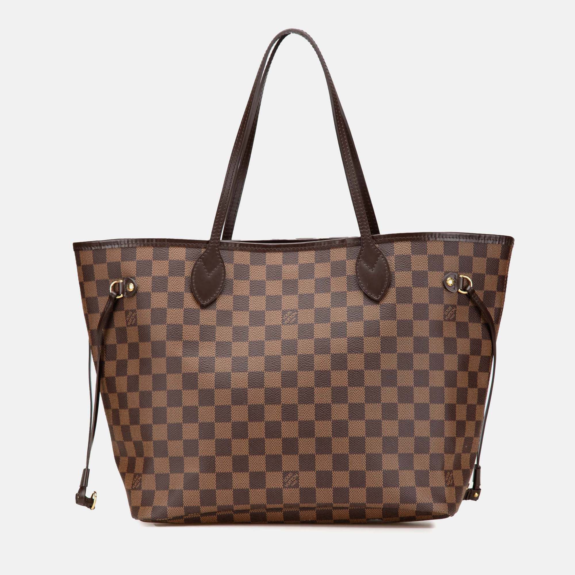 

Louis Vuitton Brown Damier Ebene Neverfull MM