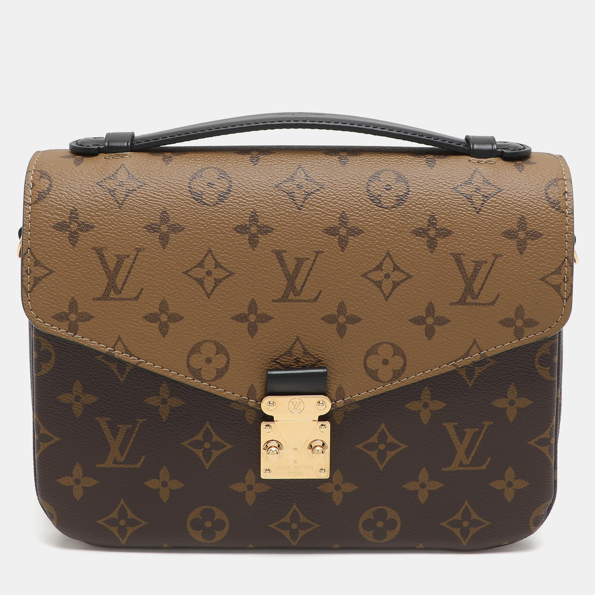 

Louis Vuitton Monogram Reverse Pochette Metis MM Bag, Brown