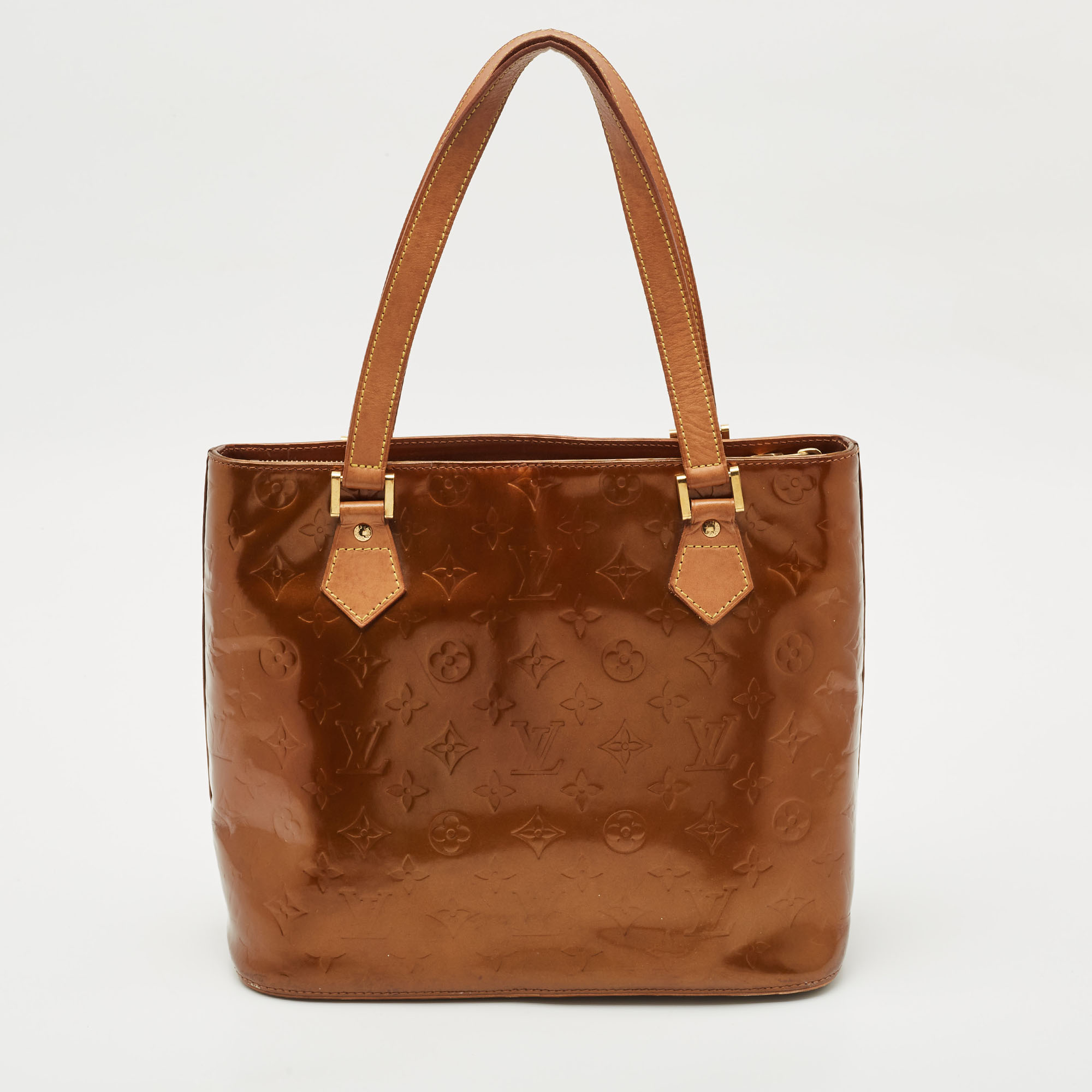 

Louis Vuitton Bronze Monogram Vernis Houston Bag, Brown