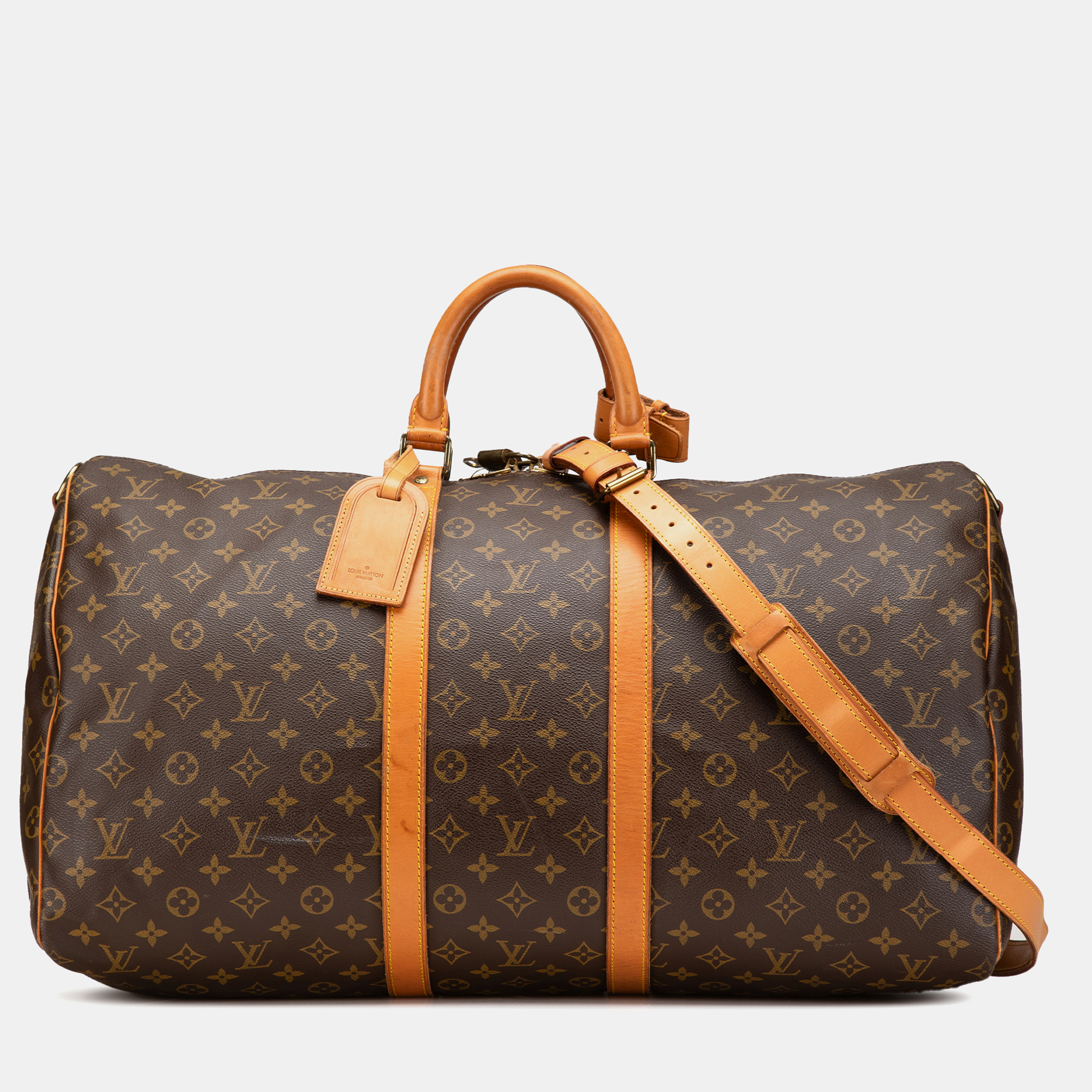

Louis Vuitton Brown Monogram Keepall Bandouliere 55