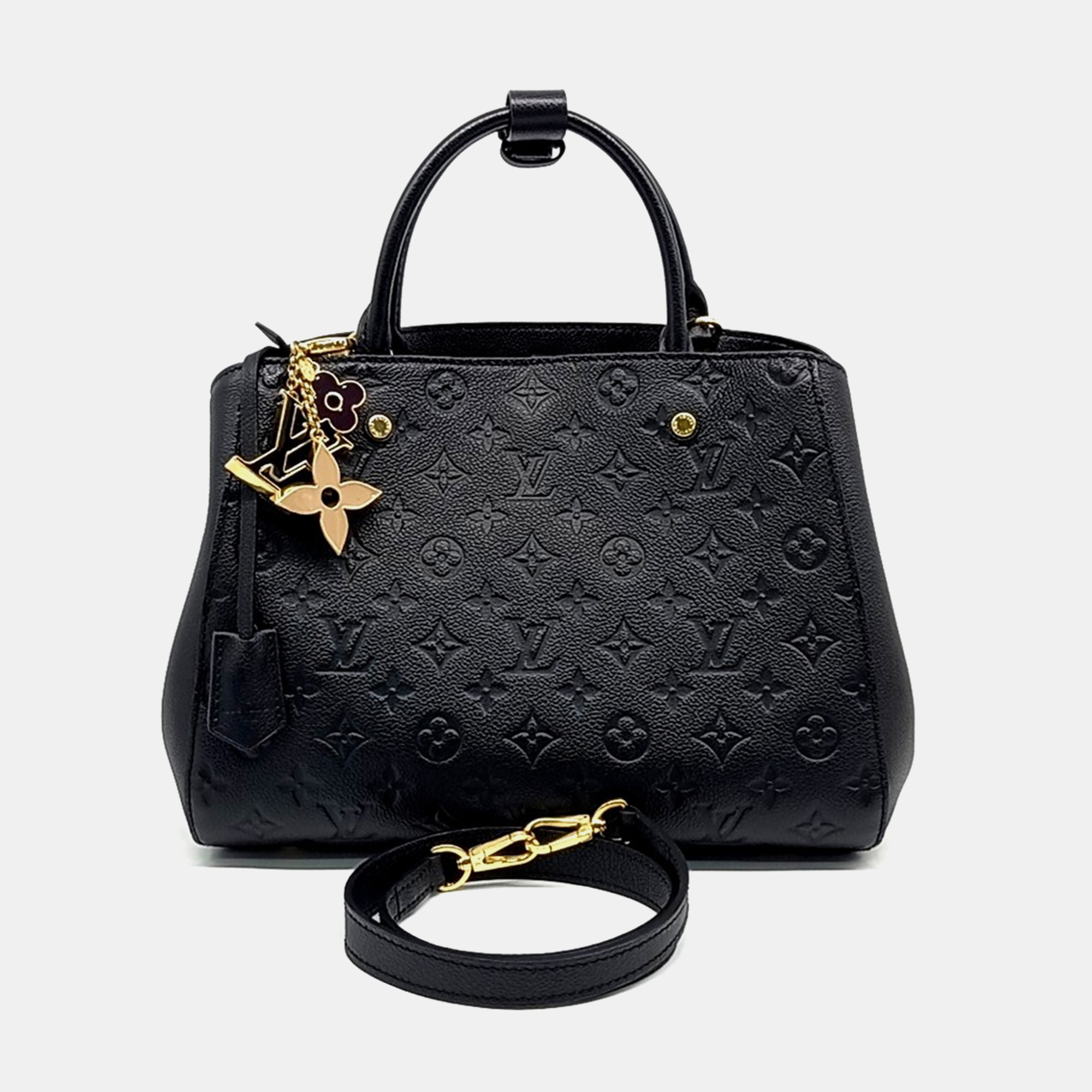 

Louis Vuitton Black Leather Empreinte Montaigne MM bag