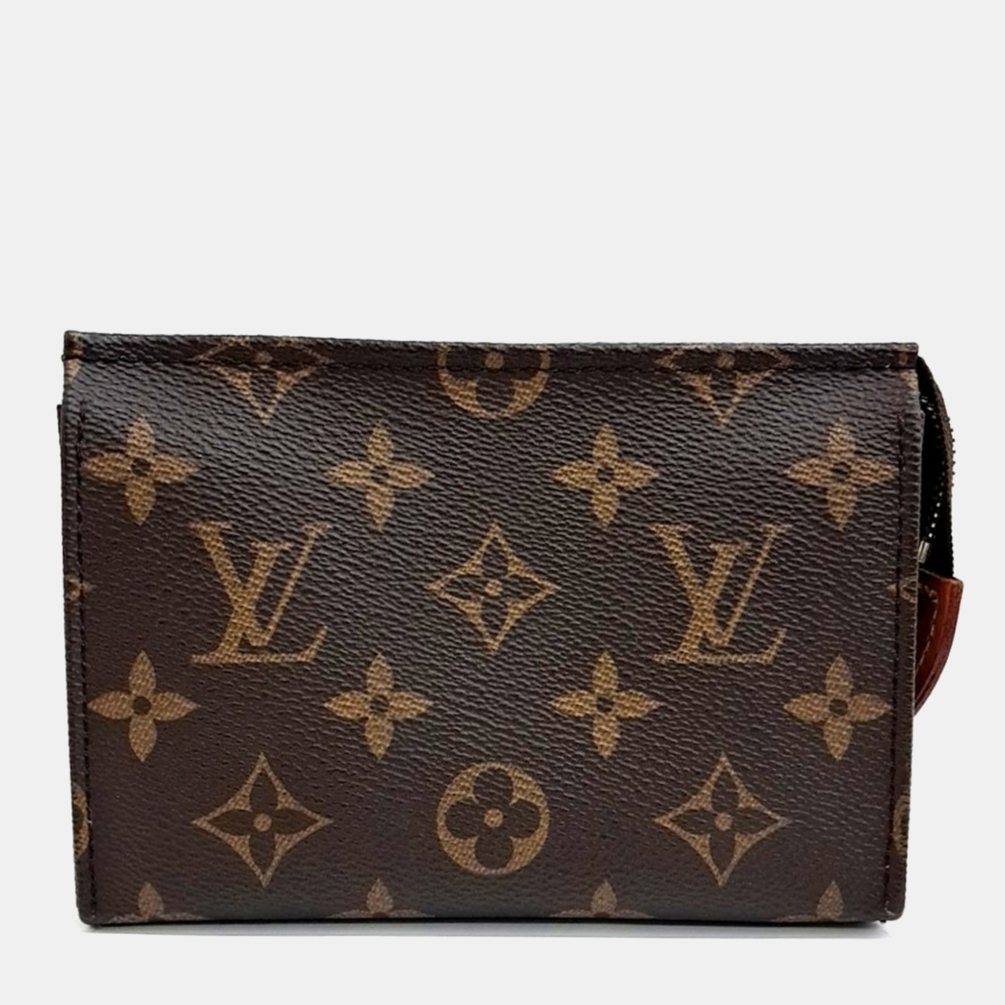 

Louis Vuitton Brown PVC Pochette Toilette 15 bag