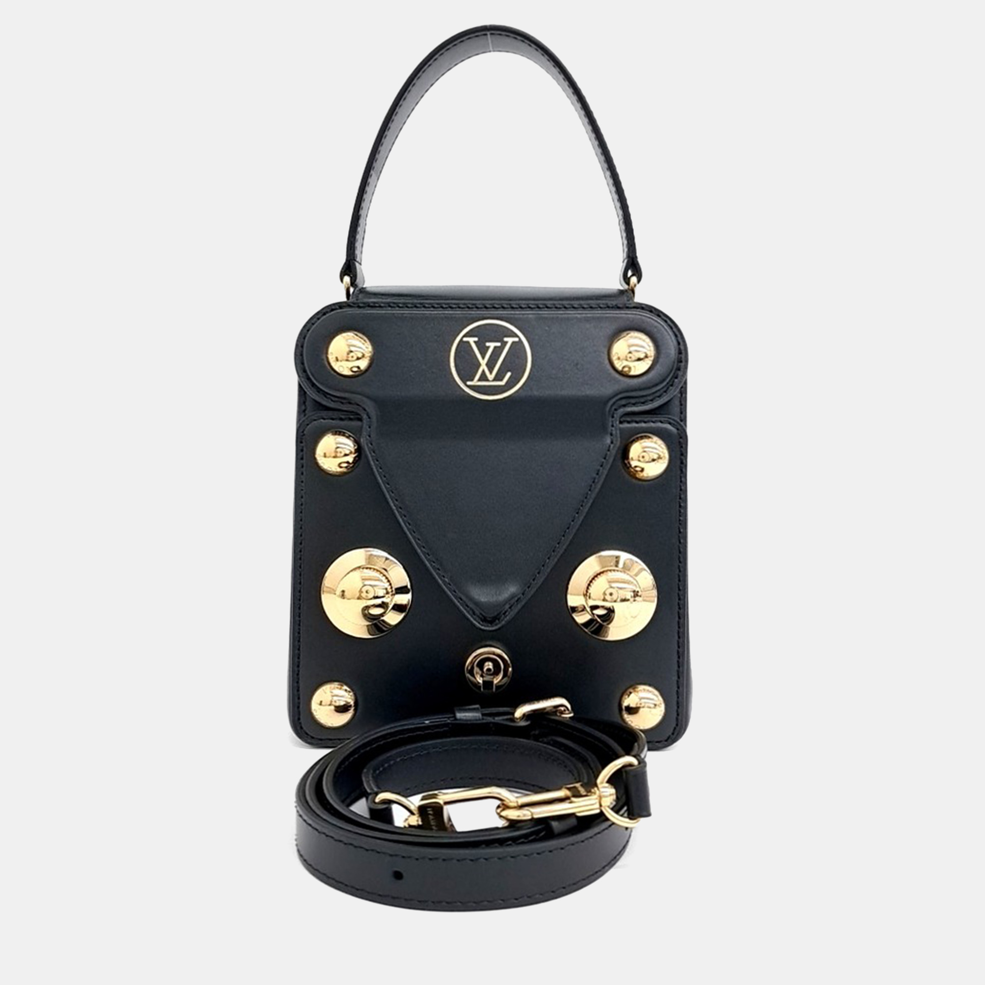 

Louis Vuitton Black Leather  Lock XL bag