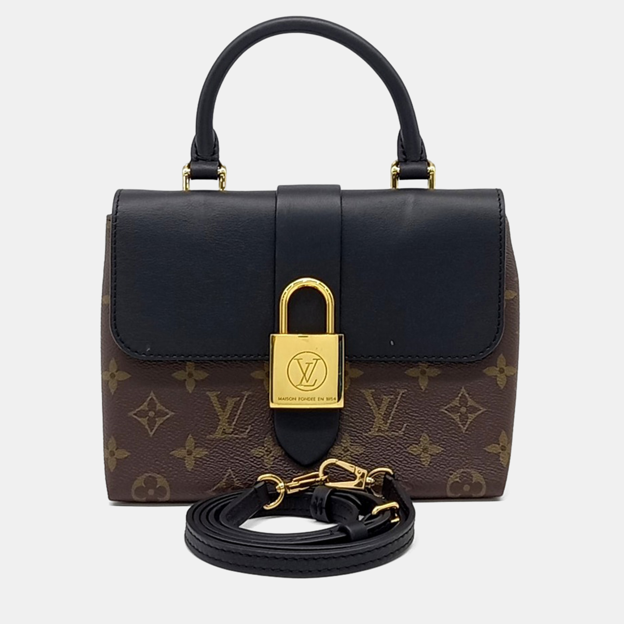

Louis Vuitton Black/Brown Coated Canvas and Leather Rocky BB bag