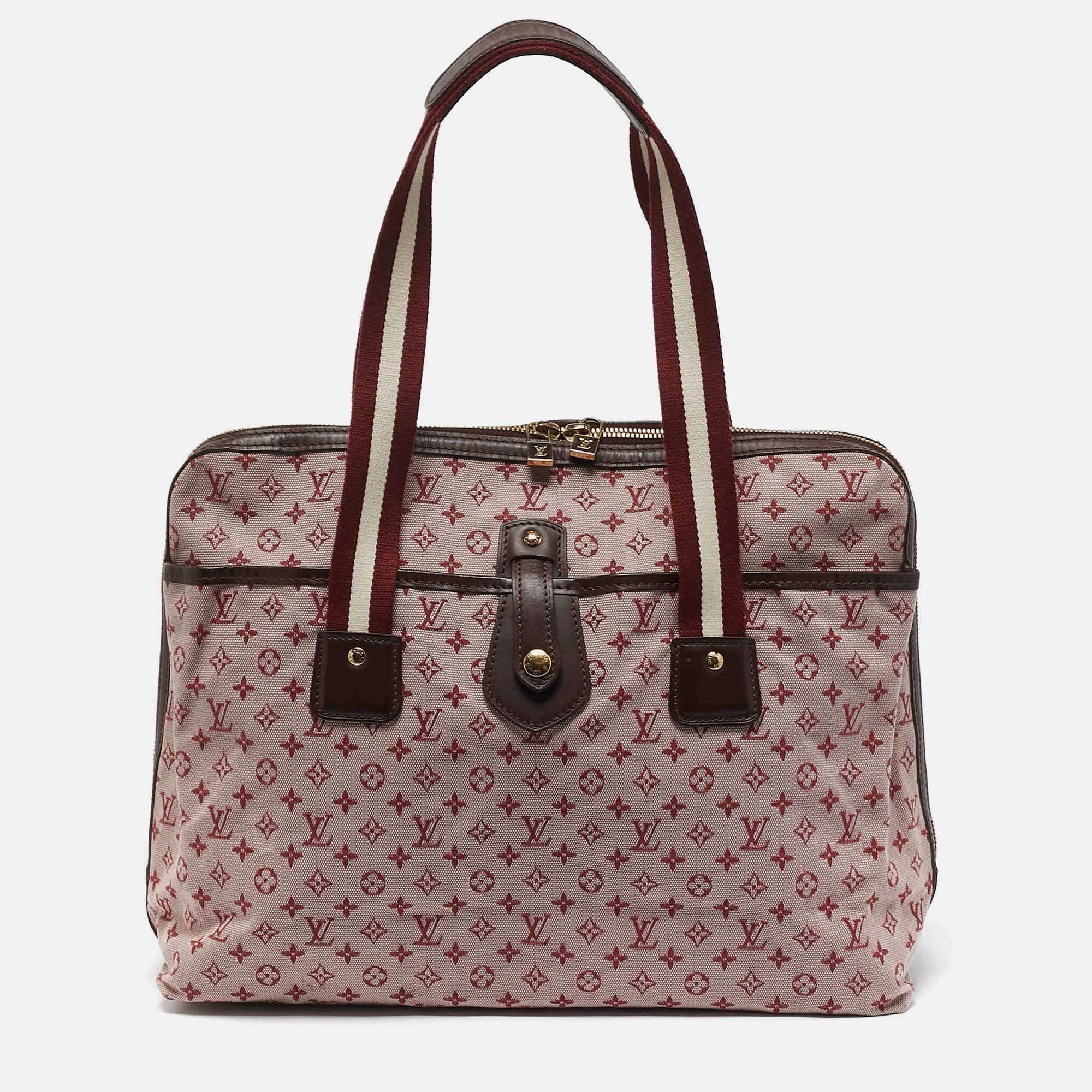 

Louis Vuitton Cherry Monogram Mini Lin Canvas Sac Mary Kate Bag, Red