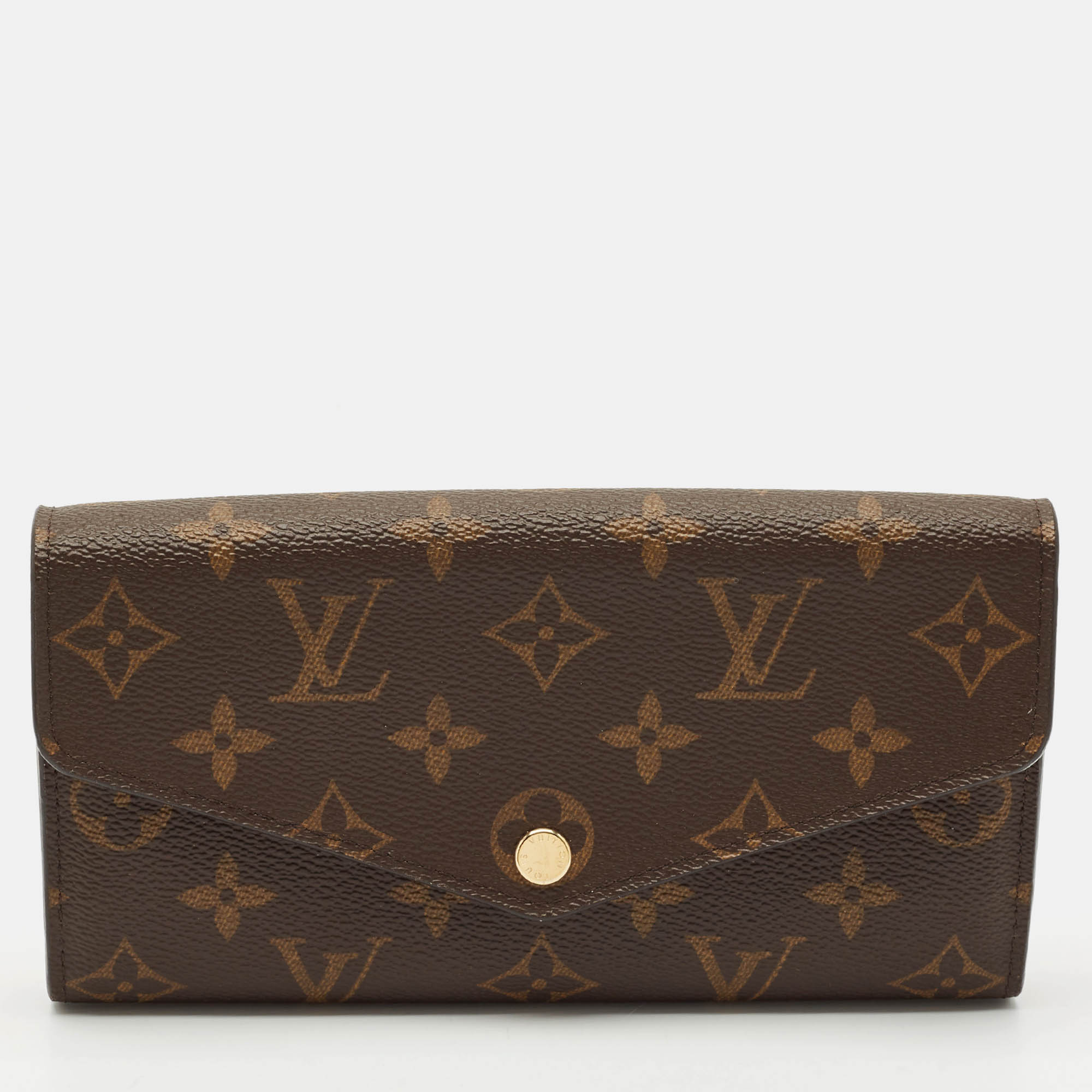 

Louis Vuitton Monogram Canvas Sarah Wallet, Brown