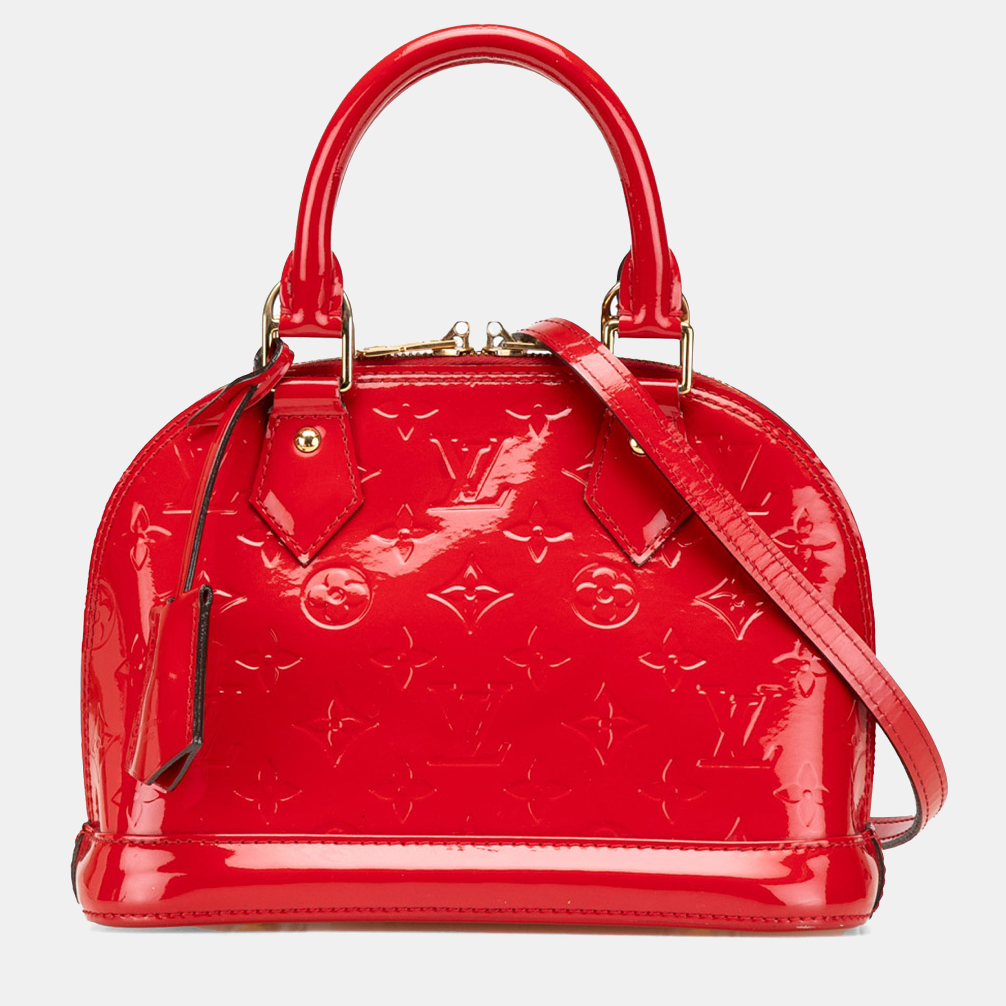 

Louis Vuitton Red Monogram Vernis Alma BB