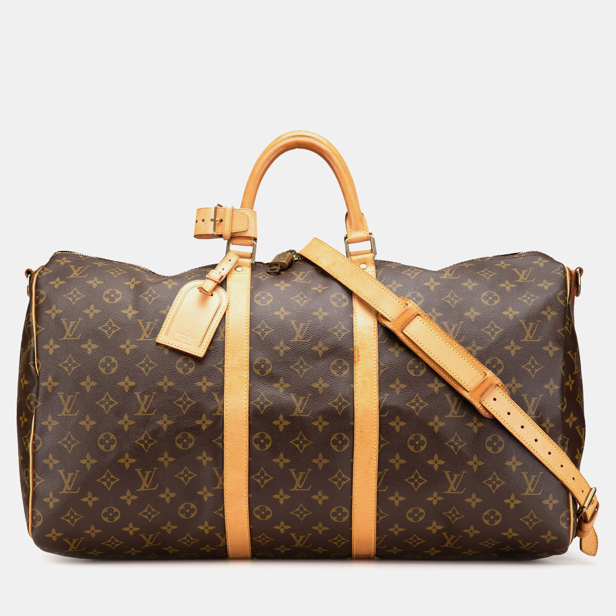 

Louis Vuitton Brown Monogram Keepall Bandouliere 55