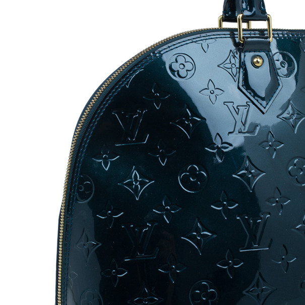 Louis Vuitton 2000s Teal Vernis Alma Bag · INTO
