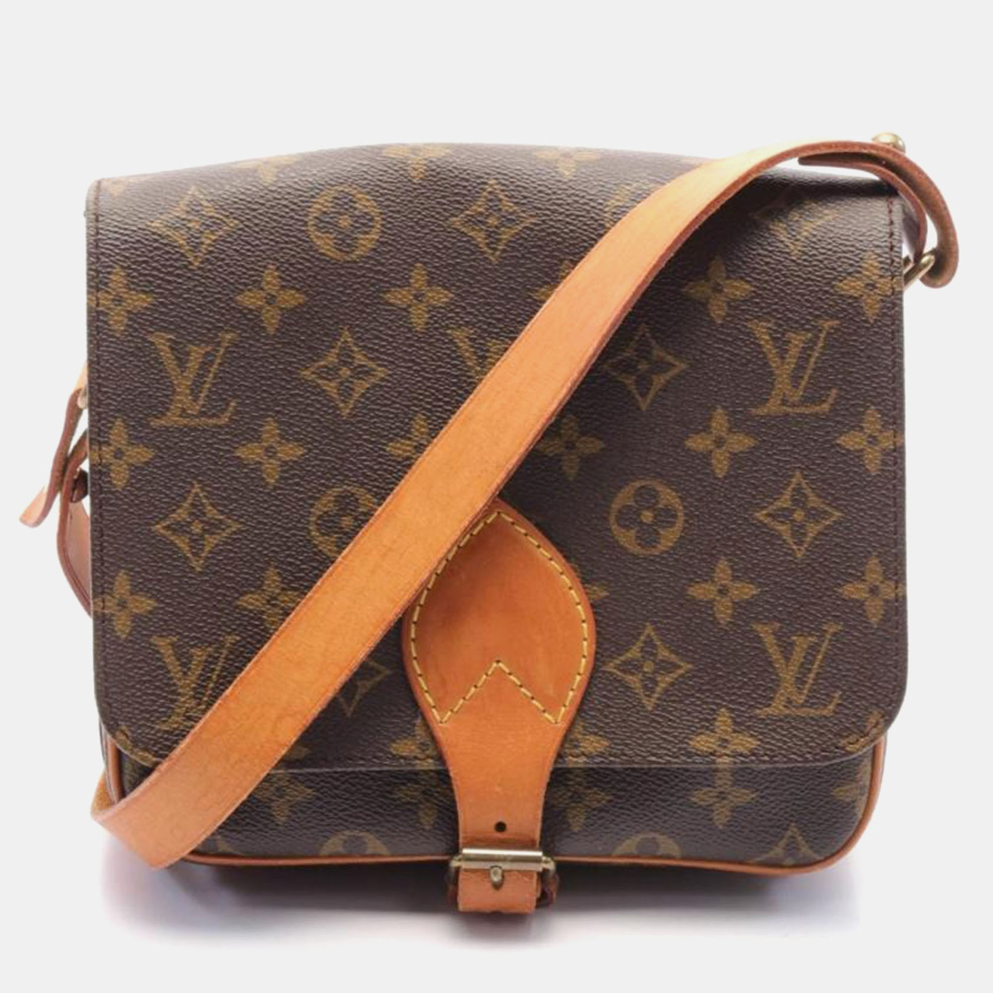 

Louis Vuitton Monogram Cartouchiere Crossbosdy Bag MM, Brown