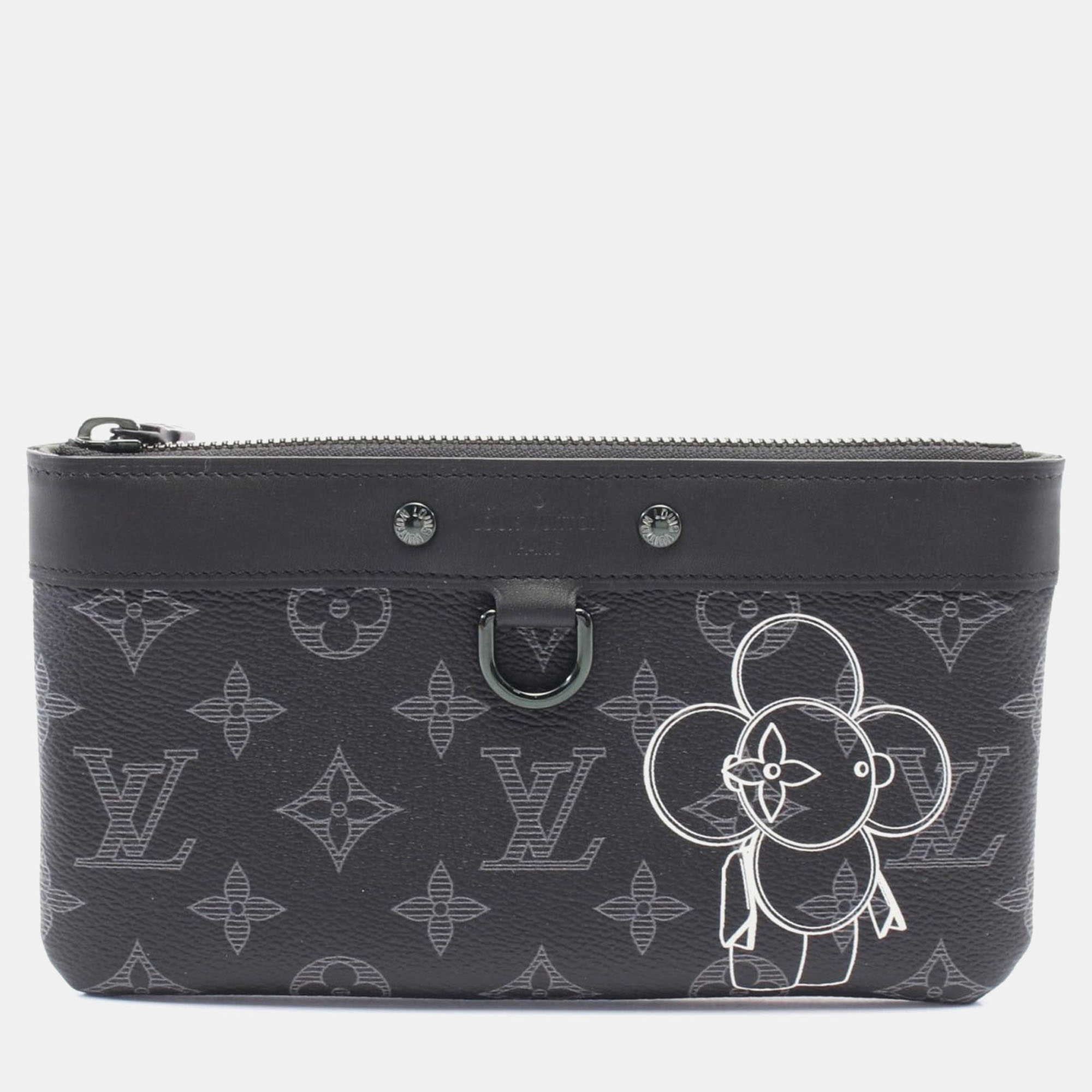 

Louis Vuitton Black Monogram Eclipse Pochette Apollo PM Vivienne Bag