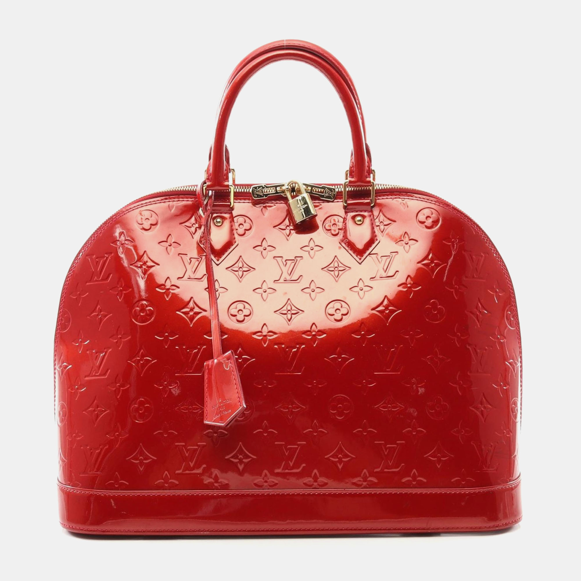 

Louis Vuitton Pomme Damour Vernis Leather Alma GM Bag, Red