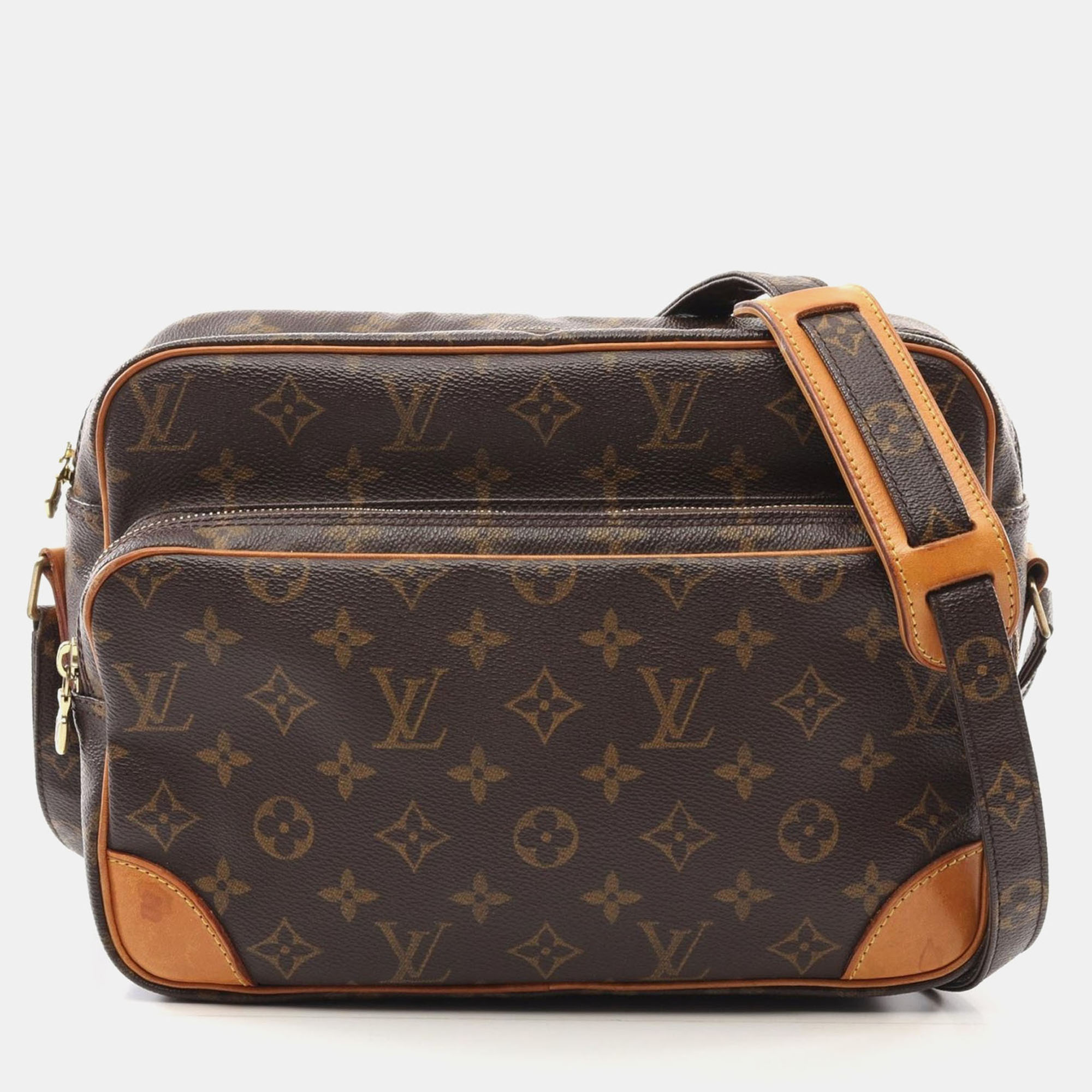 

Louis Vuitton Nile Shoulder Crossbody Bag Monogram Leather Brown