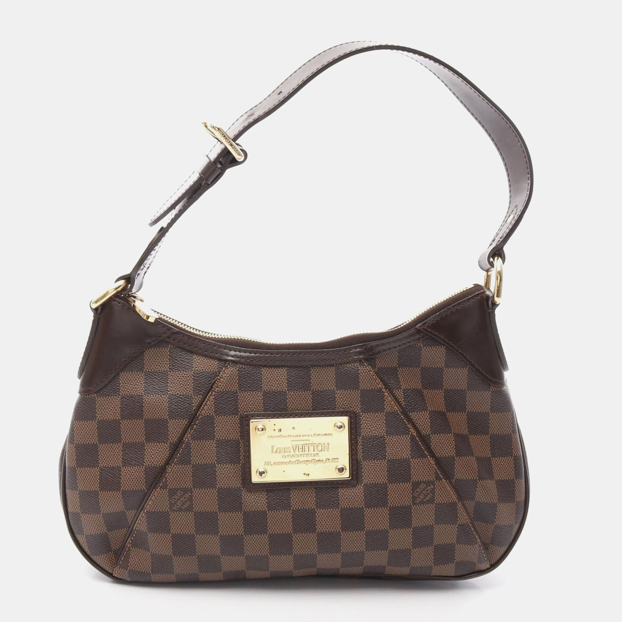 

Louis Vuitton Brown Ebene Damier Leather Thames PM Shoulder Bag