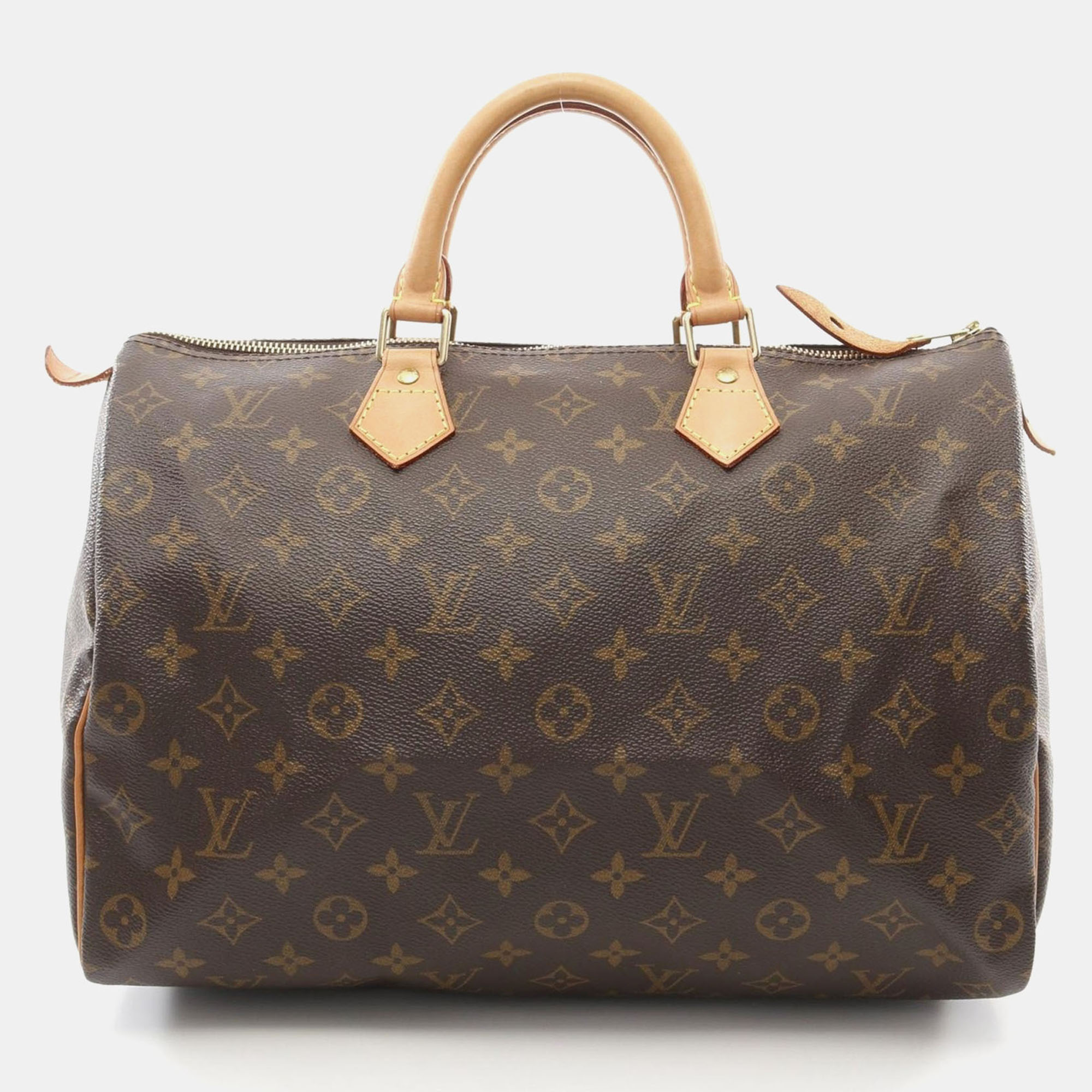 

Louis Vuitton Speedy 35 Handbag Monogram Canvas Leather Brown