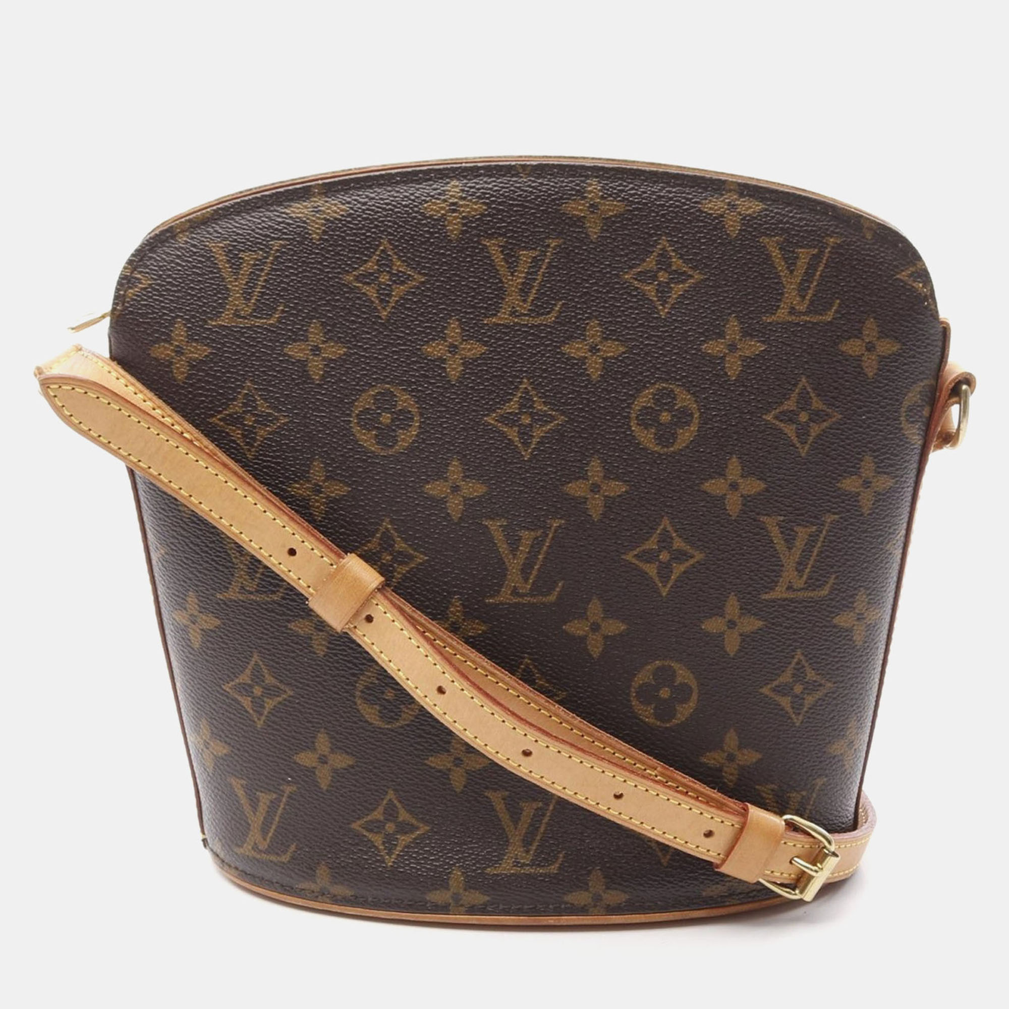 

Louis Vuitton Drouot Shoulder Crossbody Bag Monogram Leather Brown