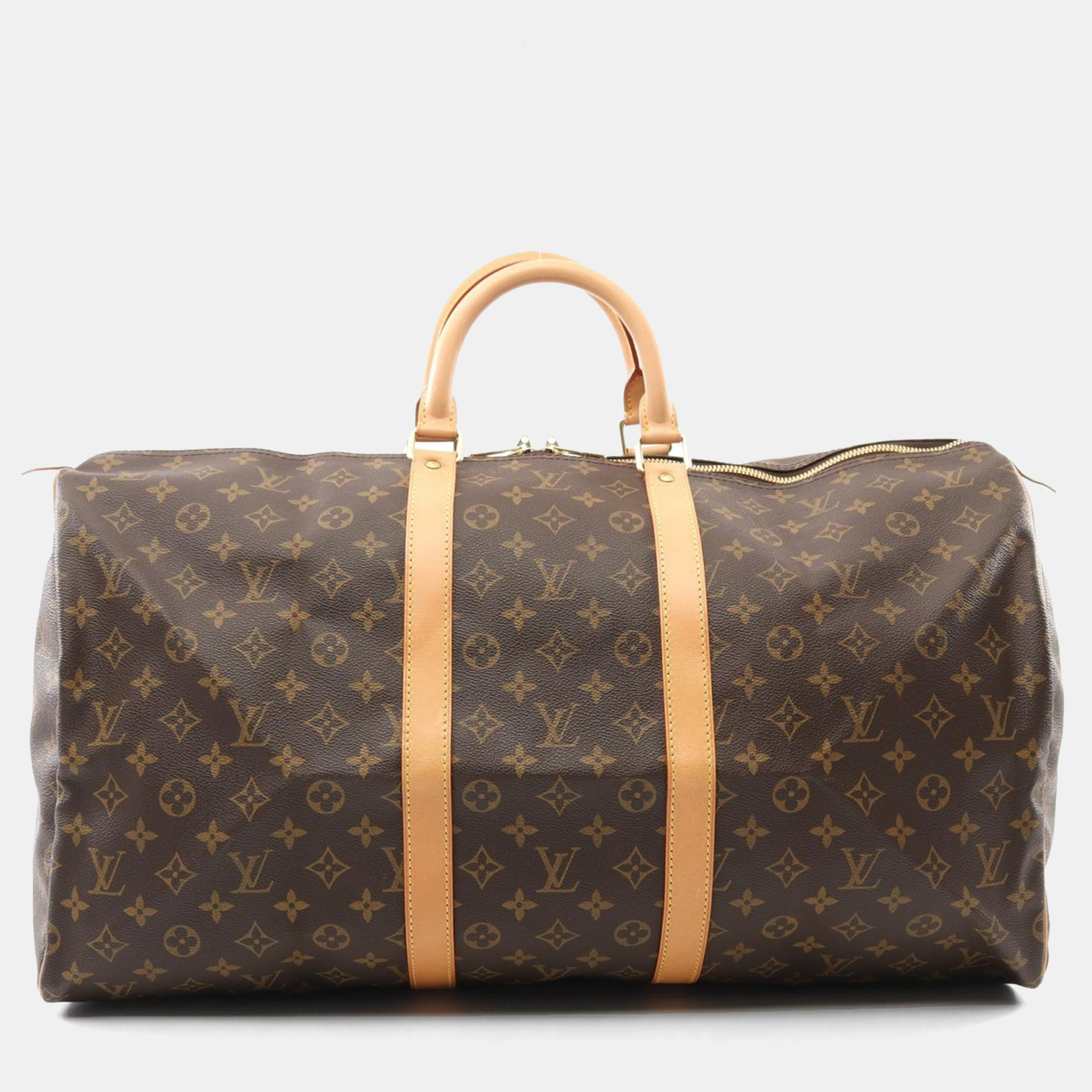 

Louis Vuitton Keepall 55 Hand Travel Bag Monogram Leather Brown