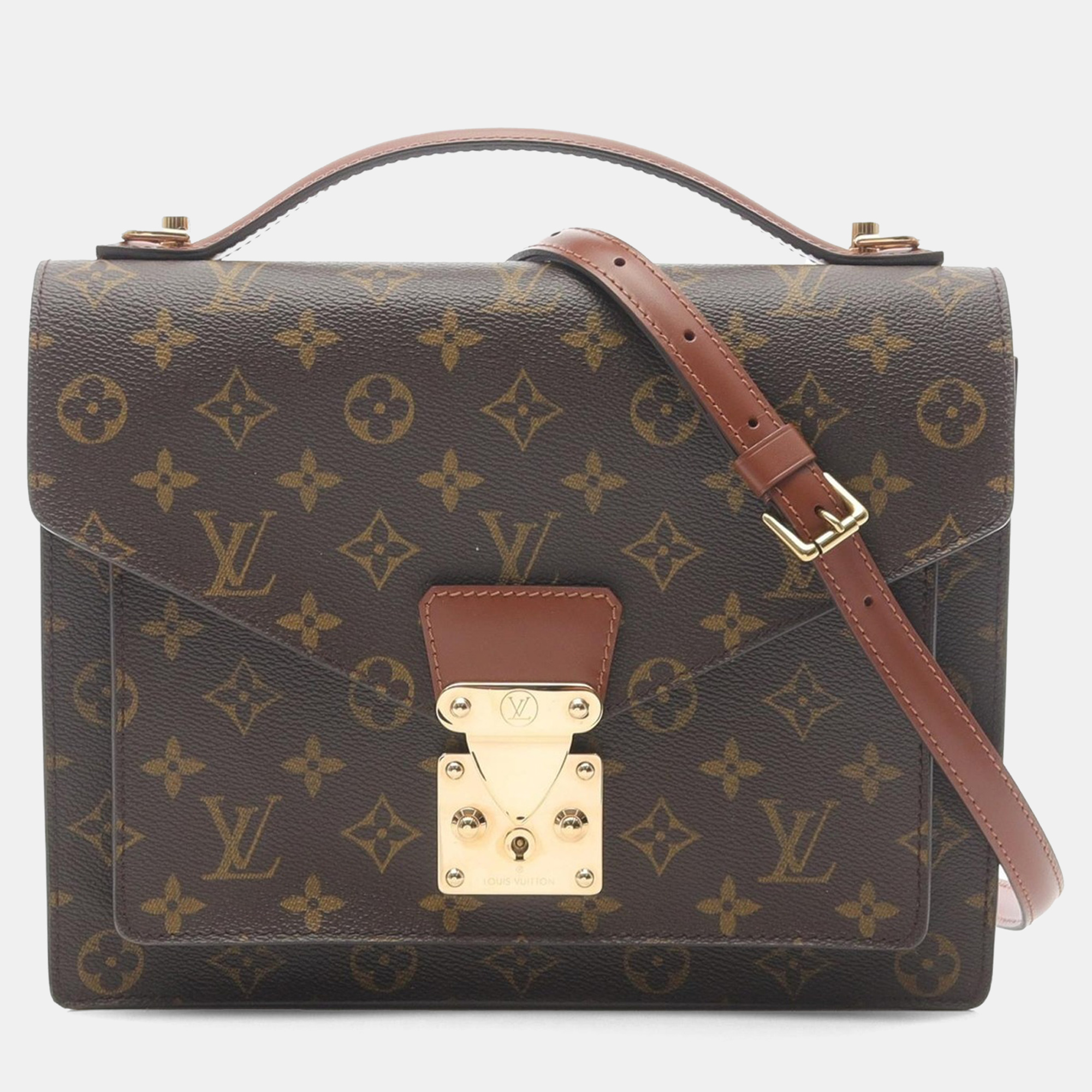 

Louis Vuitton Monceau Hand Shoulder Crossbody Bag Monogram Leather Brown