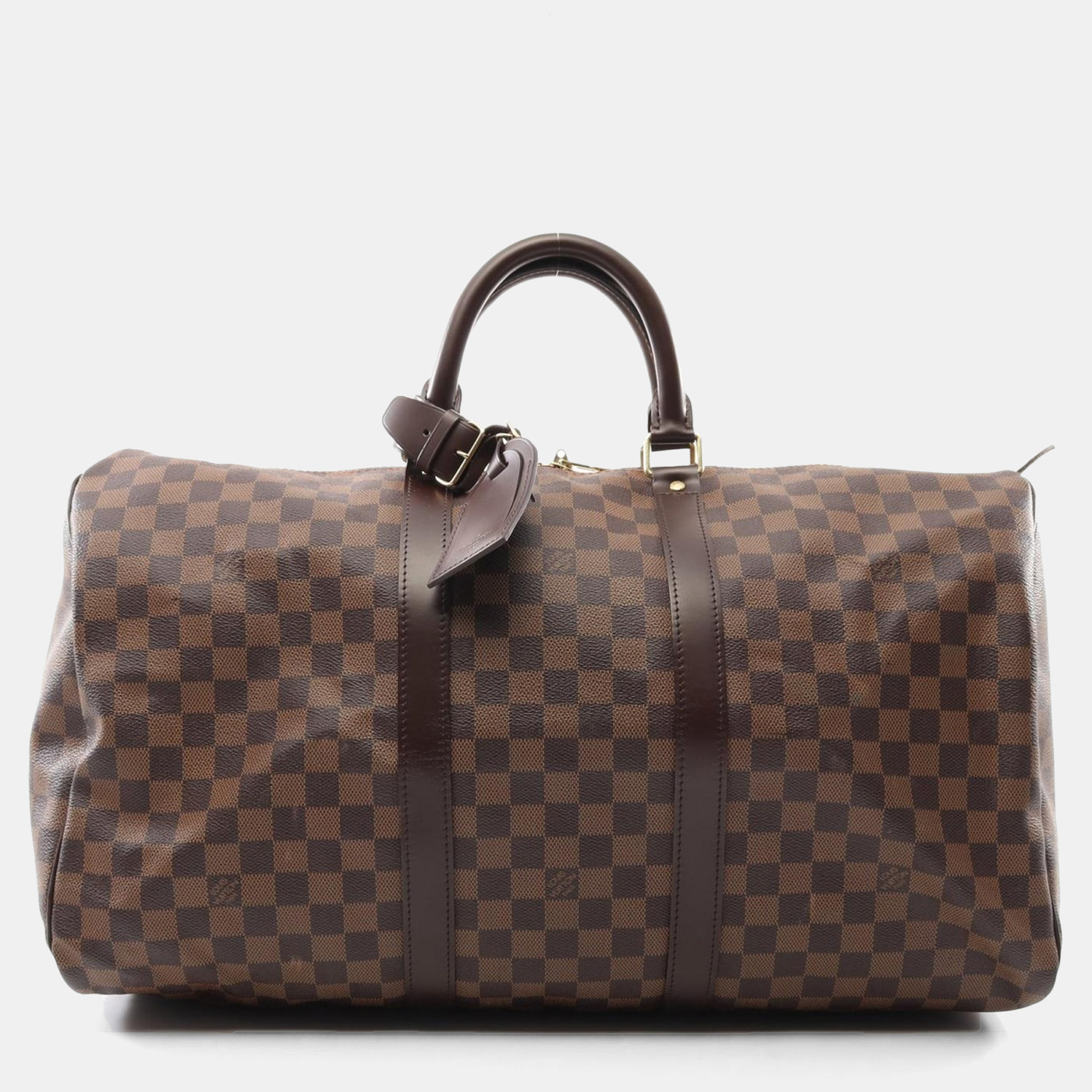

Louis Vuitton Keepall 50 Travel Hand Bag Damier Leather Ebene, Brown