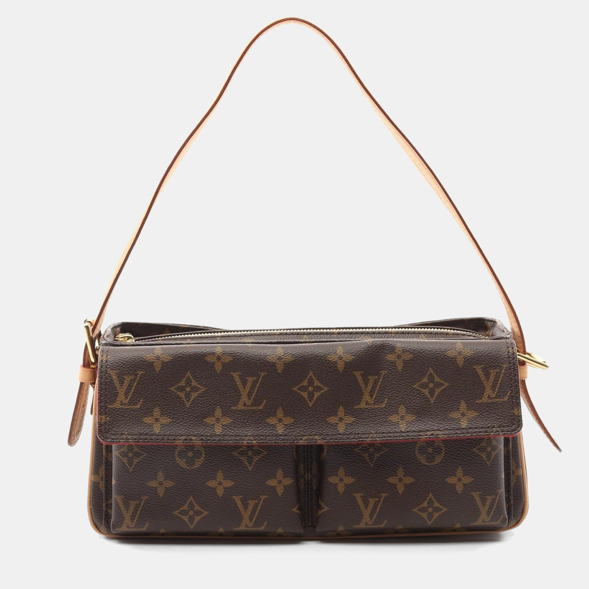 

Louis Vuitton Vivacite MM Brown Monogram Leather Shoulder Bag