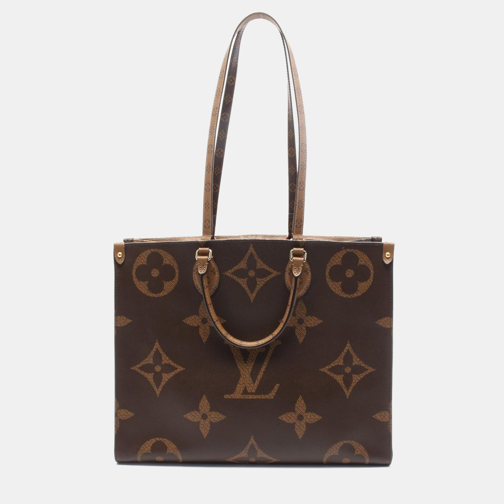 Pre-owned Louis Vuitton Monogram Giant Reverse Canvas On-the-go Tote Gm