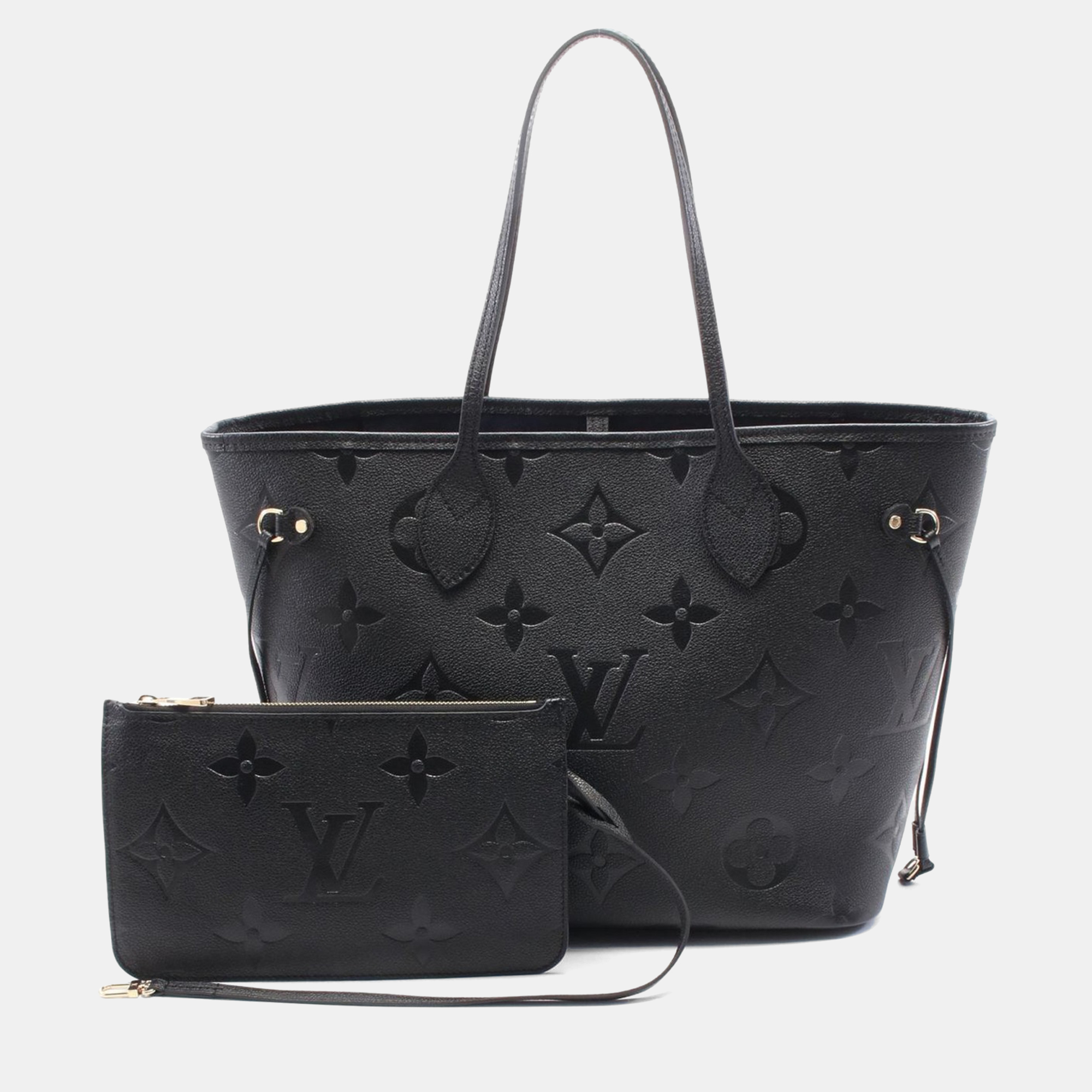 

Louis Vuitton Noir Monogram Empreinte Leather Neverfull MM Tote, Black