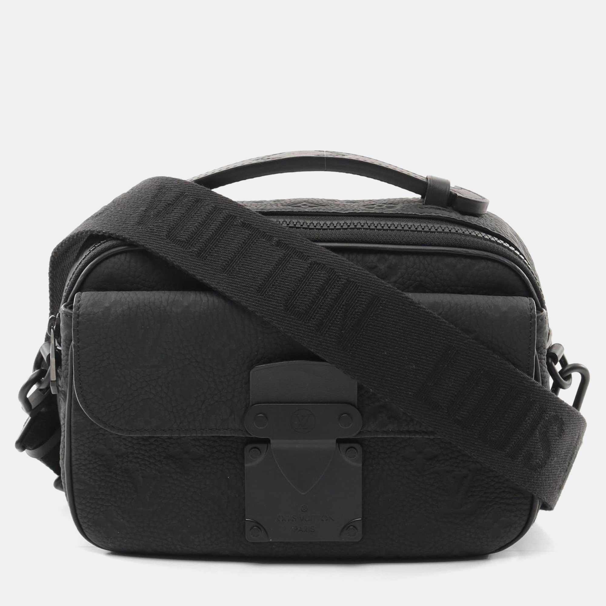 

Louis Vuitton  Lock Messenger Hand Shoulder Crossbody Bag Taurillon Noir, Black