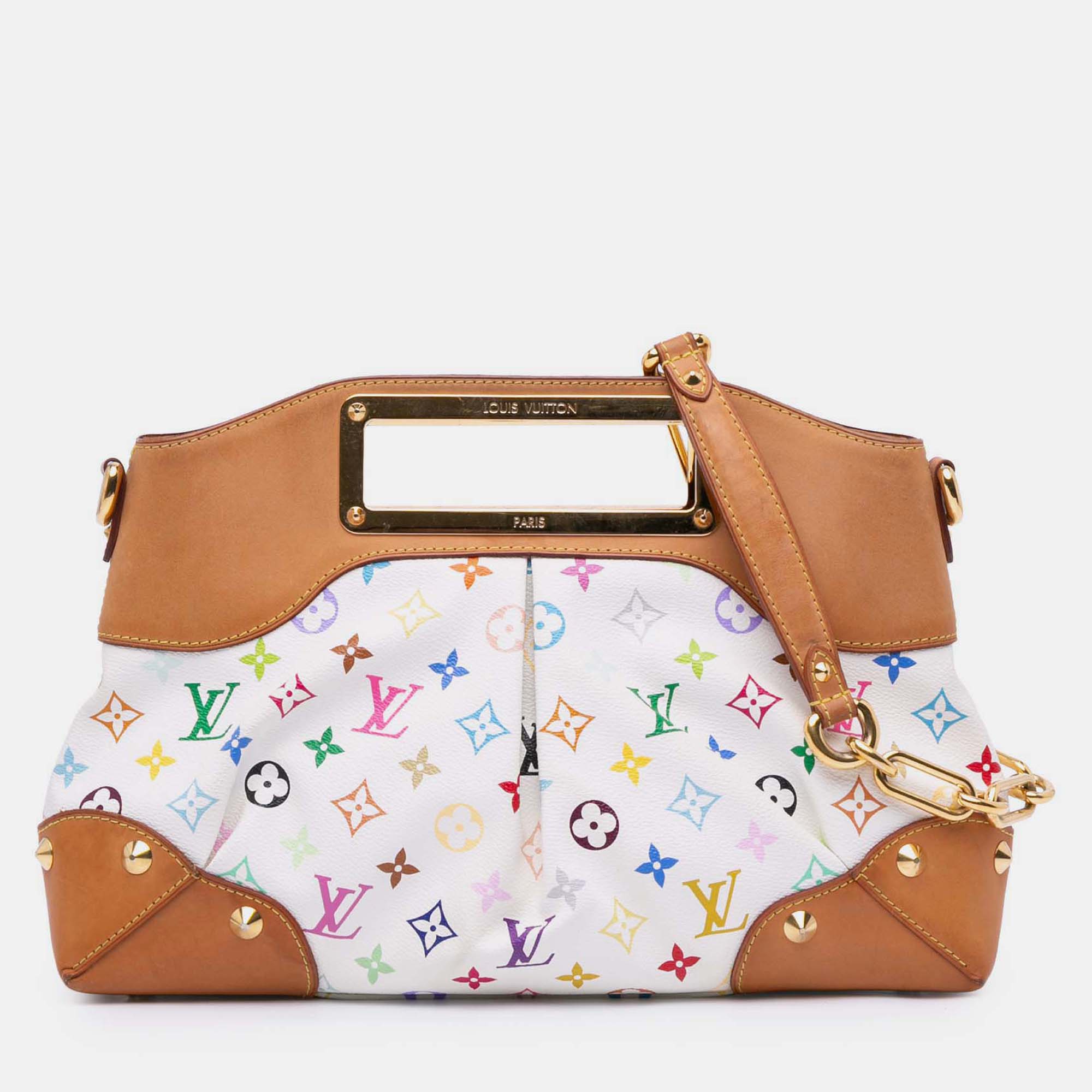 

Louis Vuitton Brown White Monogram Multicolore Judy MM