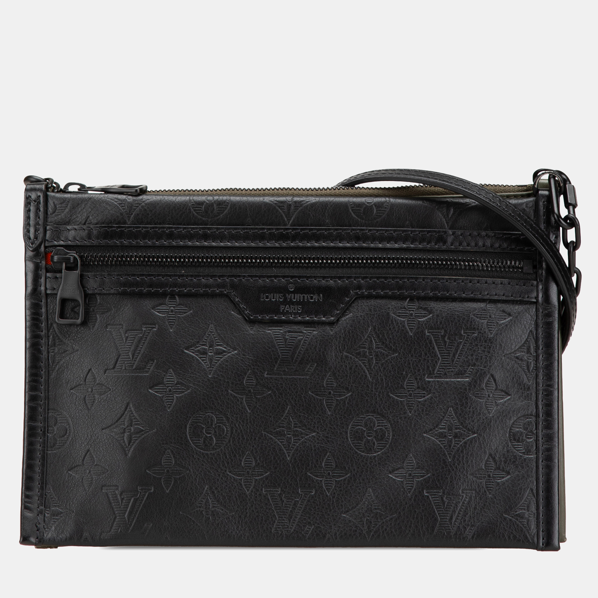 

Louis Vuitton Black Monogram Shadow Double Flat Messenger