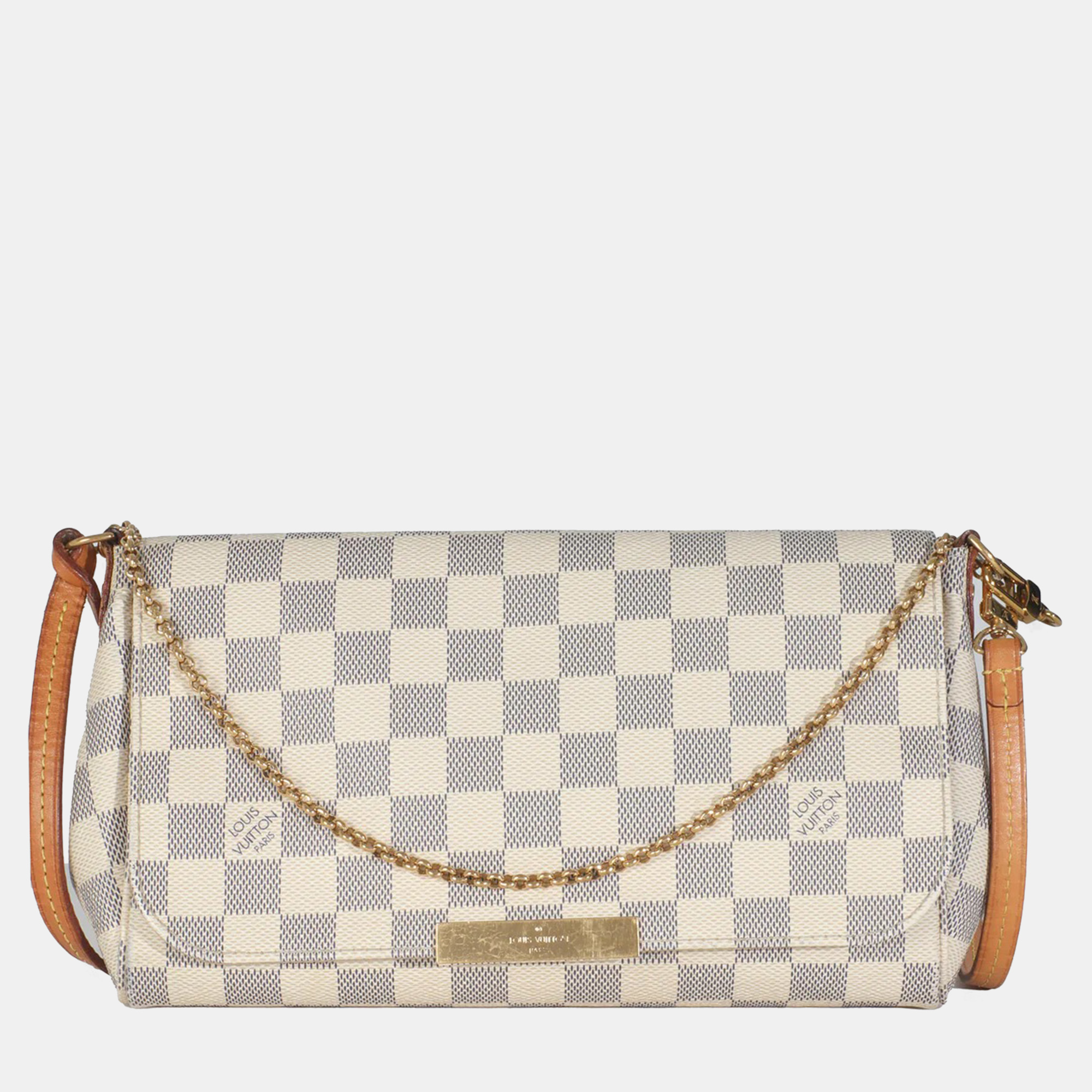 

Louis Vuitton Damier Azur Canvas Favorite MM bag, White