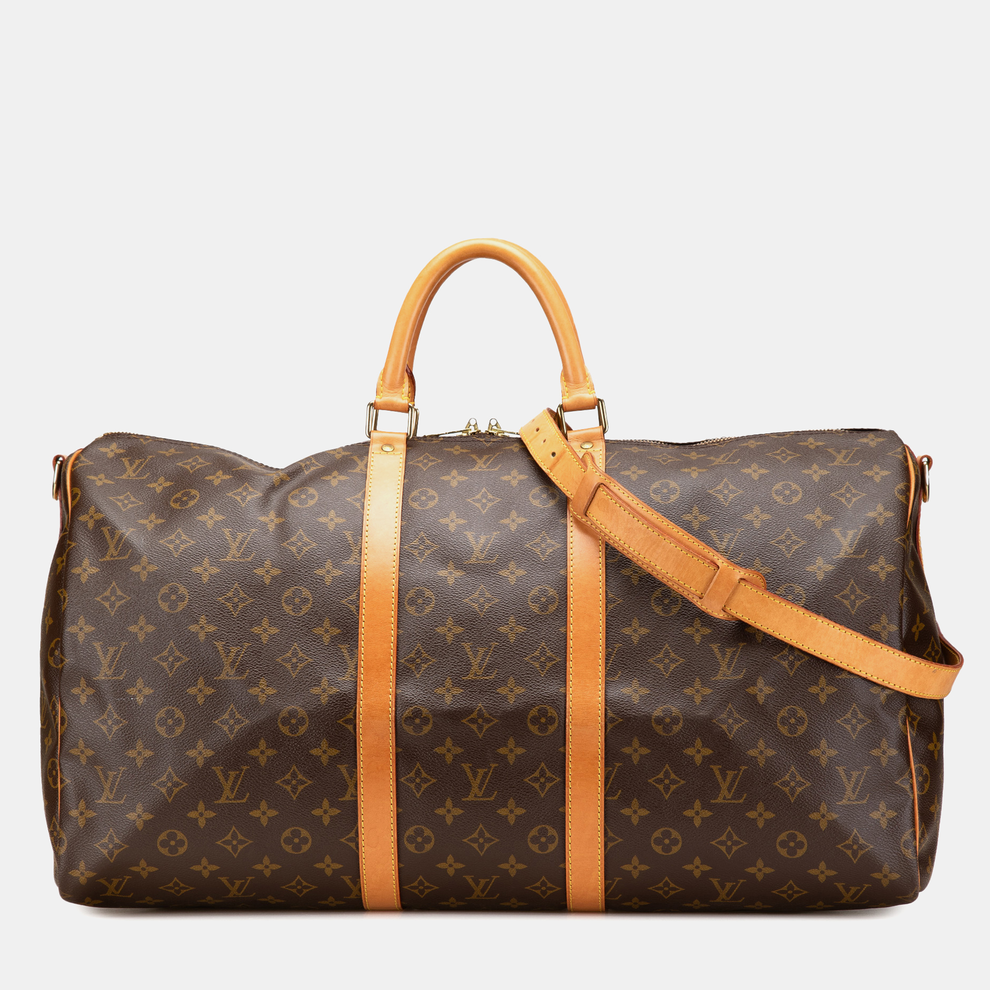 

Louis Vuitton Brown Monogram Keepall Bandouliere 55