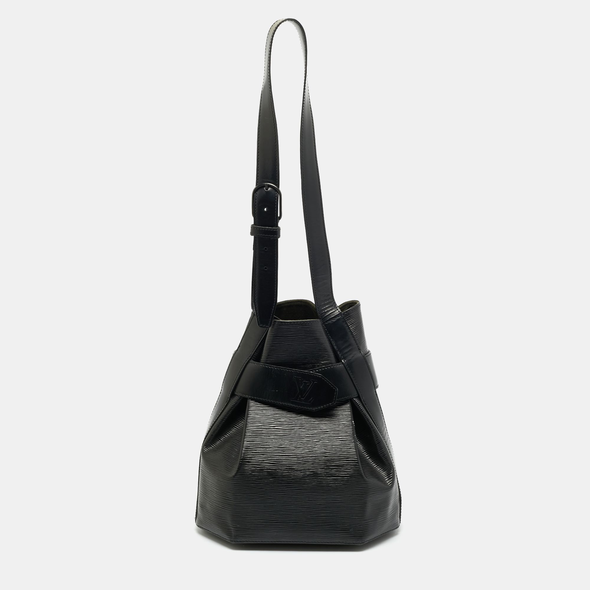 

Louis Vuitton Black Epi Leather Sac D'Epaule PM Bag