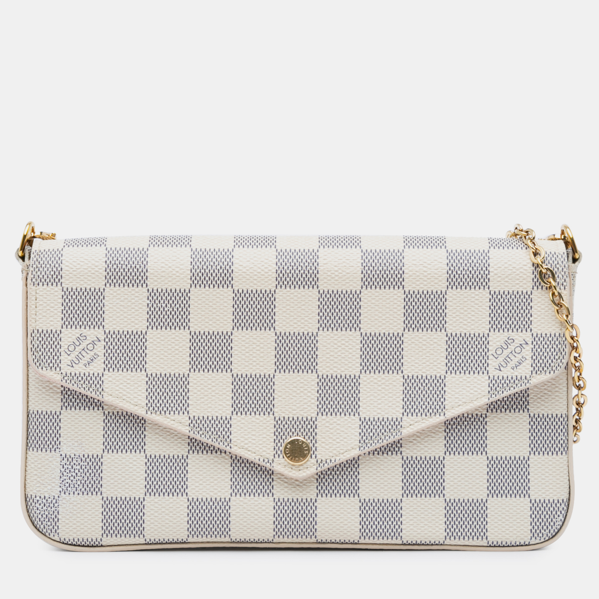 

Louis Vuitton White Damier Azur Pochette Felicie
