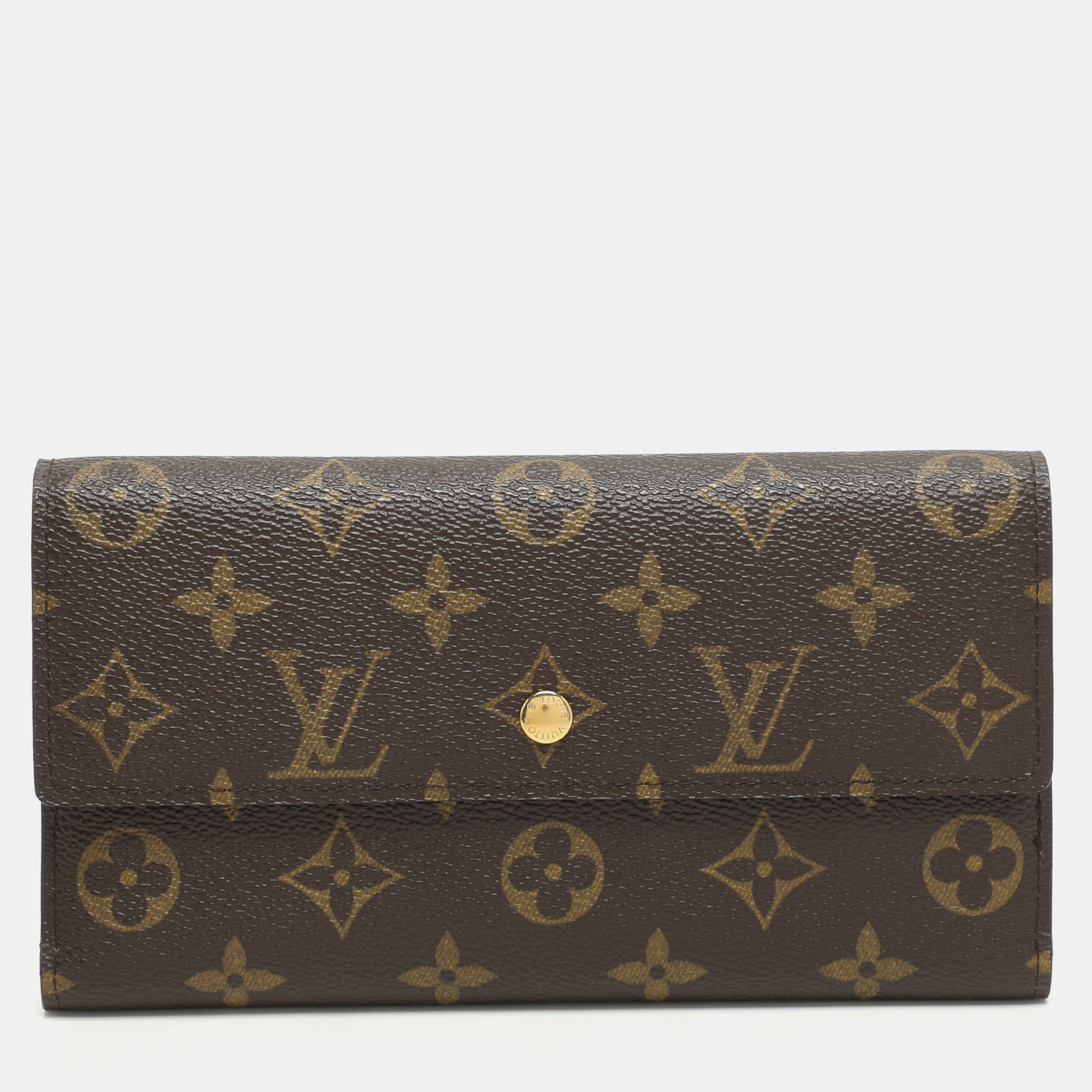 

Louis Vuitton Monogram Canvas Porte-Tresor International Wallet, Brown