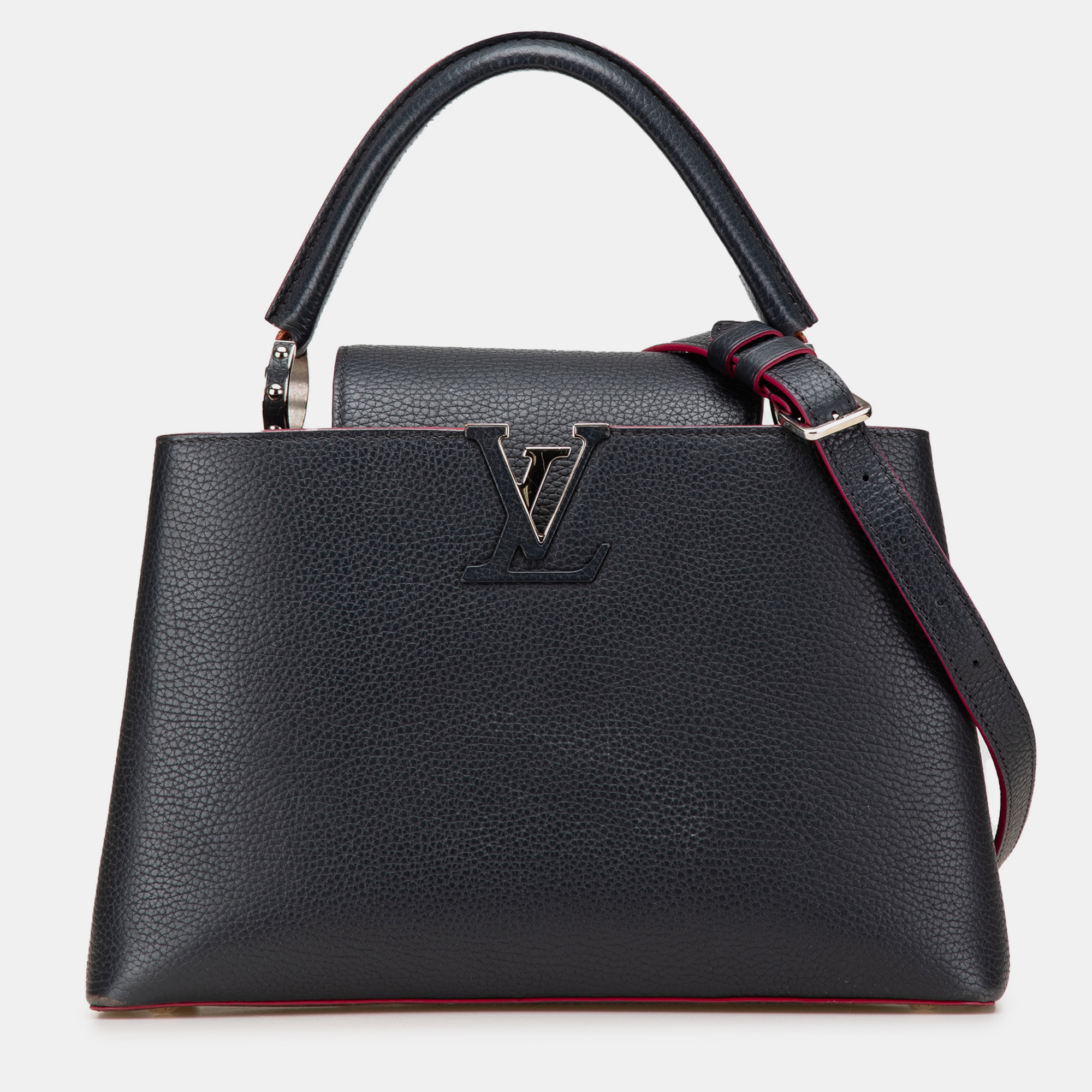 

Louis Vuitton Navy Blue Taurillon Capucines PM