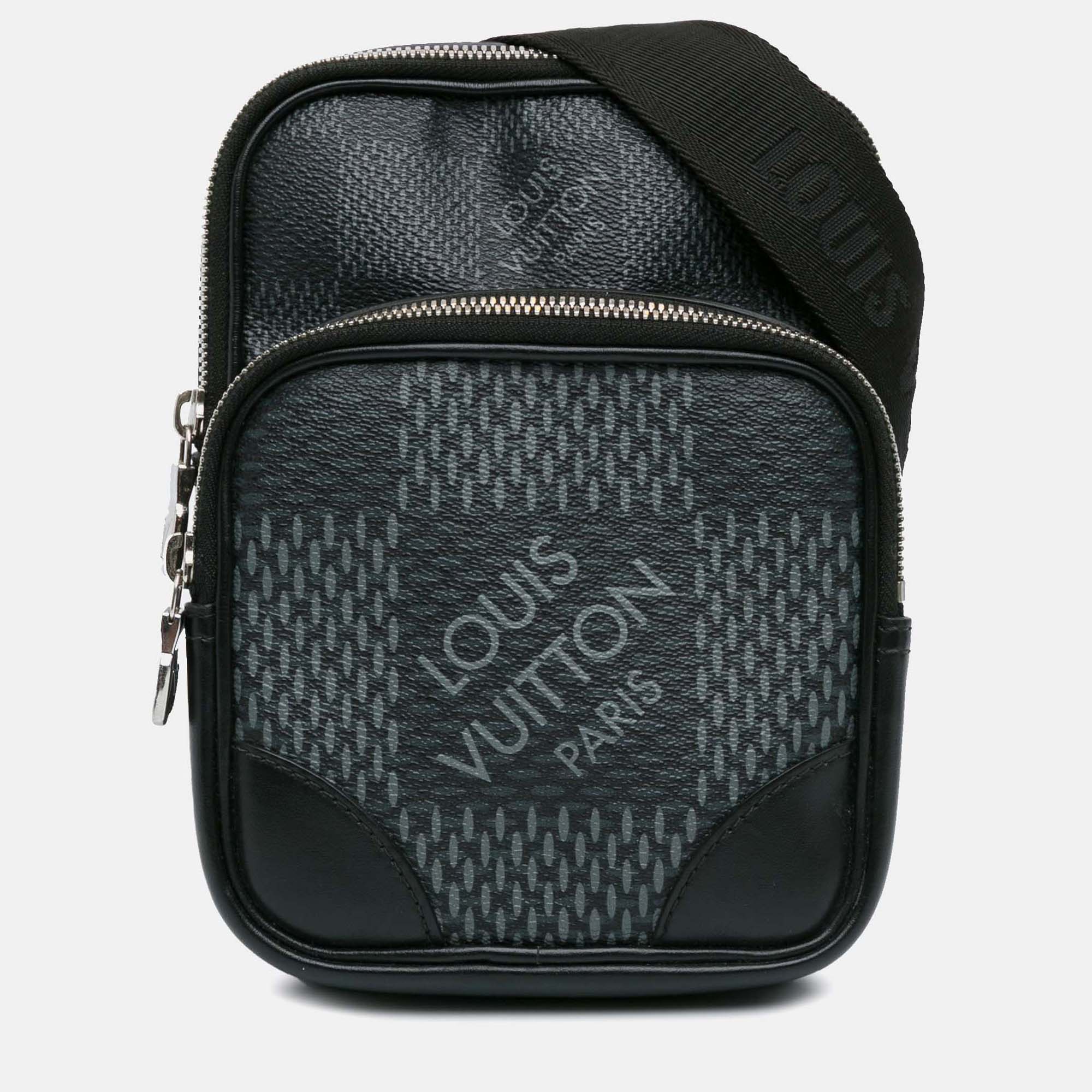 

Louis Vuitton Black Damier Graphite 3D Amazone Sling Bag