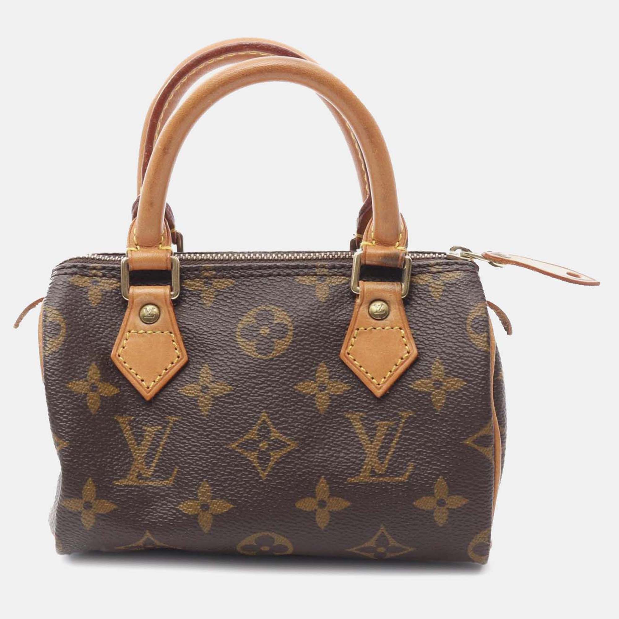 

Louis Vuitton Brown PVC Mini Speedy Monogram Handbag M41534