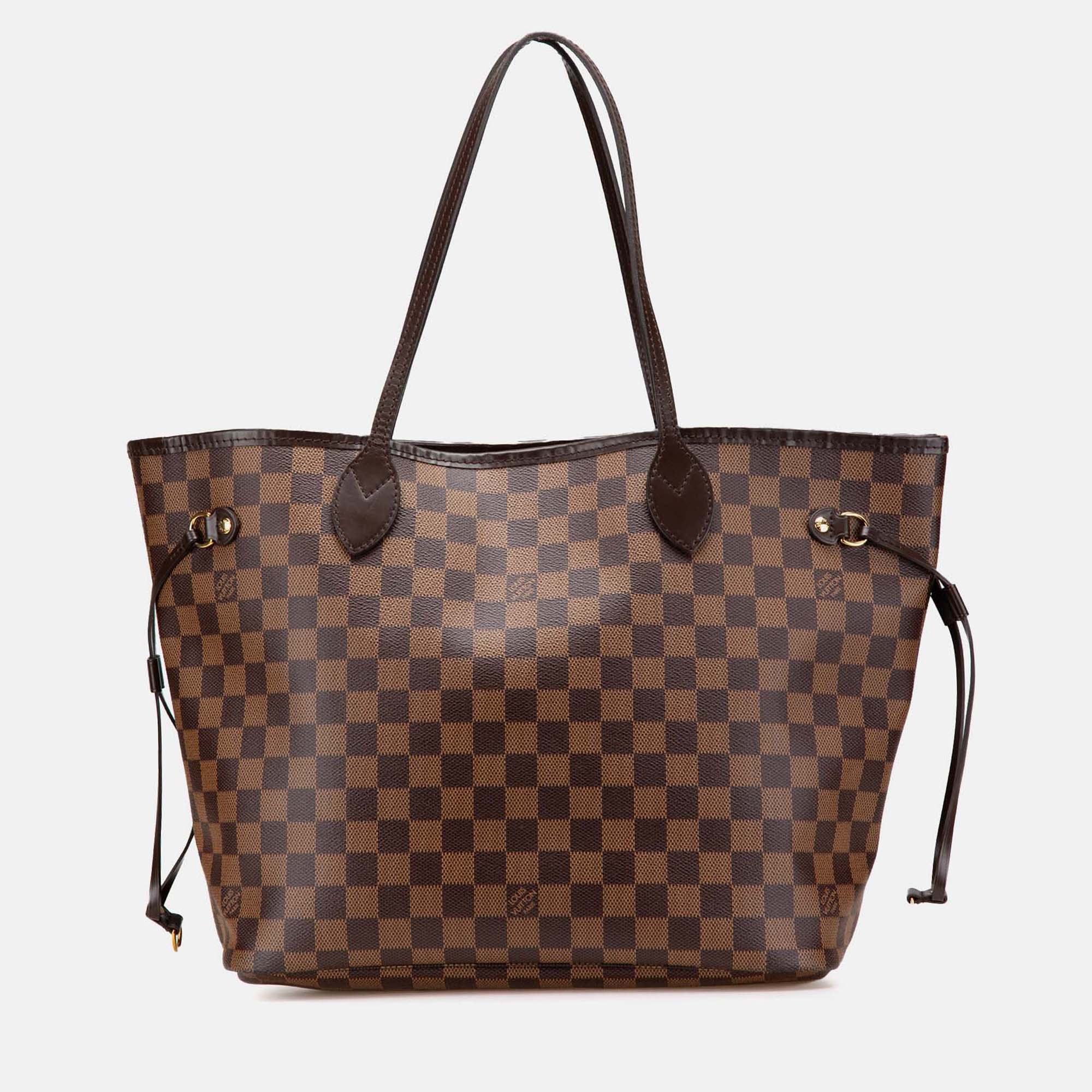 

Louis Vuitton Brown Damier Ebene Neverfull MM