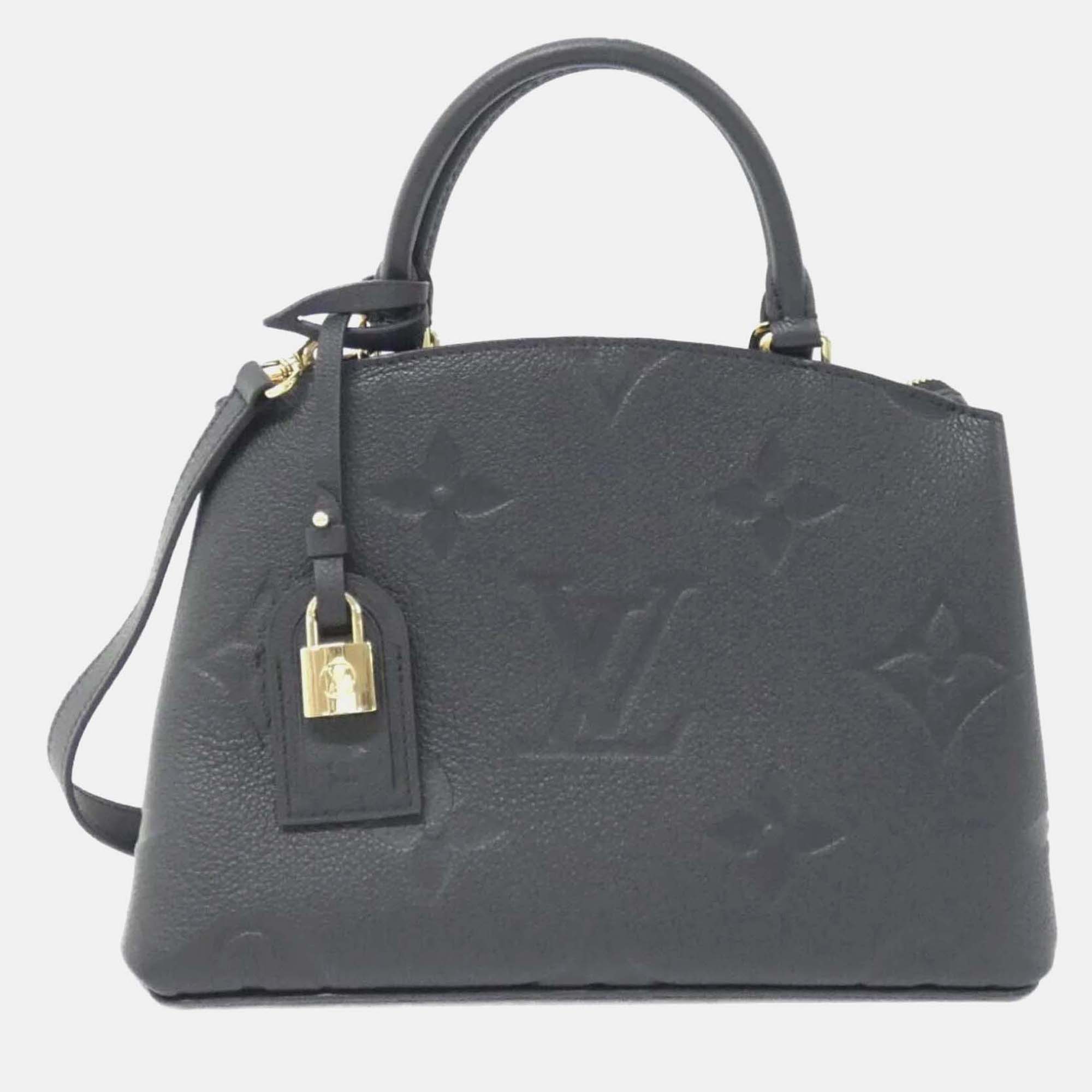 

Louis Vuitton Monogram Empreinte Petit Palais Handbag PM, Black