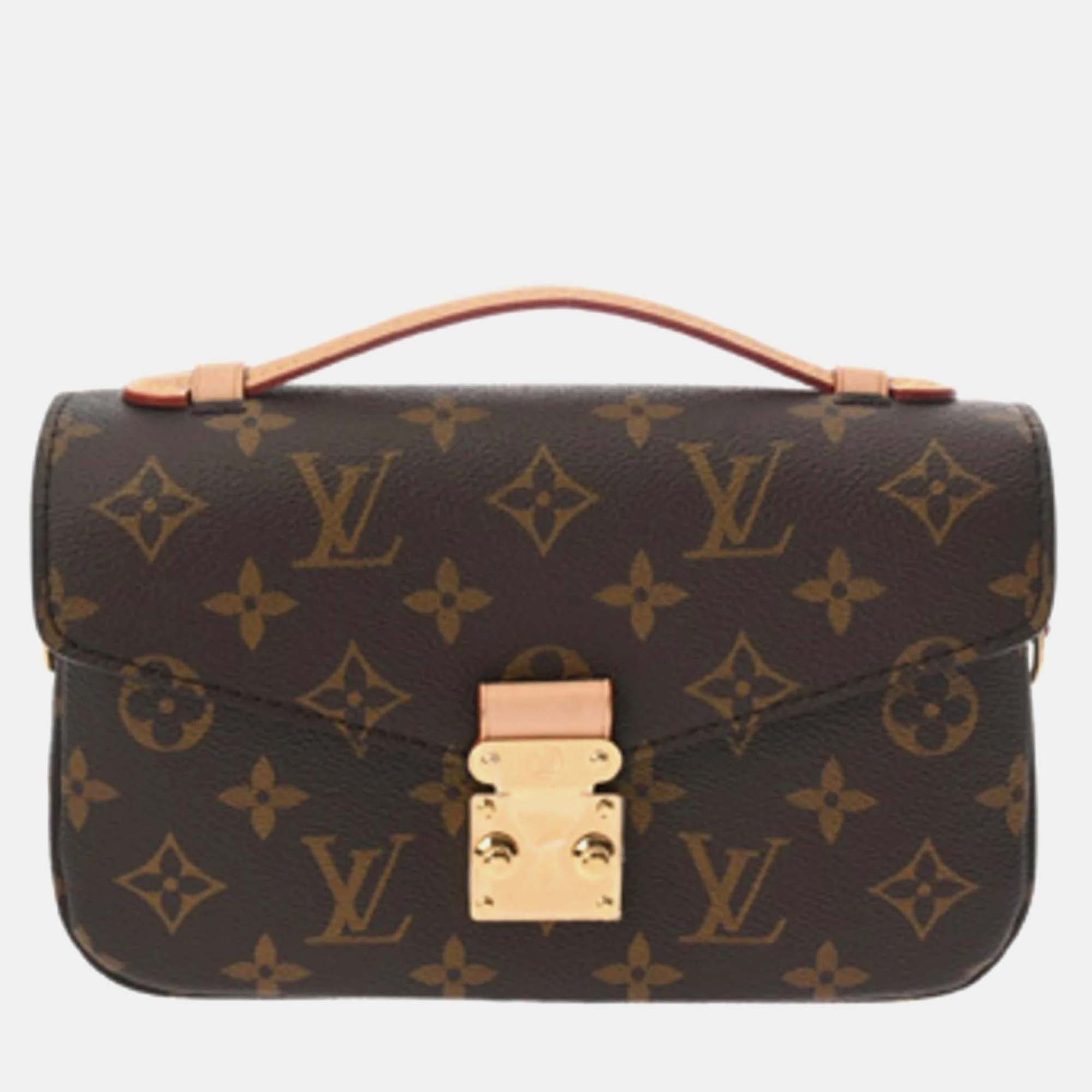 

Louis Vuitton Monogram Pochette Metis Ew Brown Canvas Handbag
