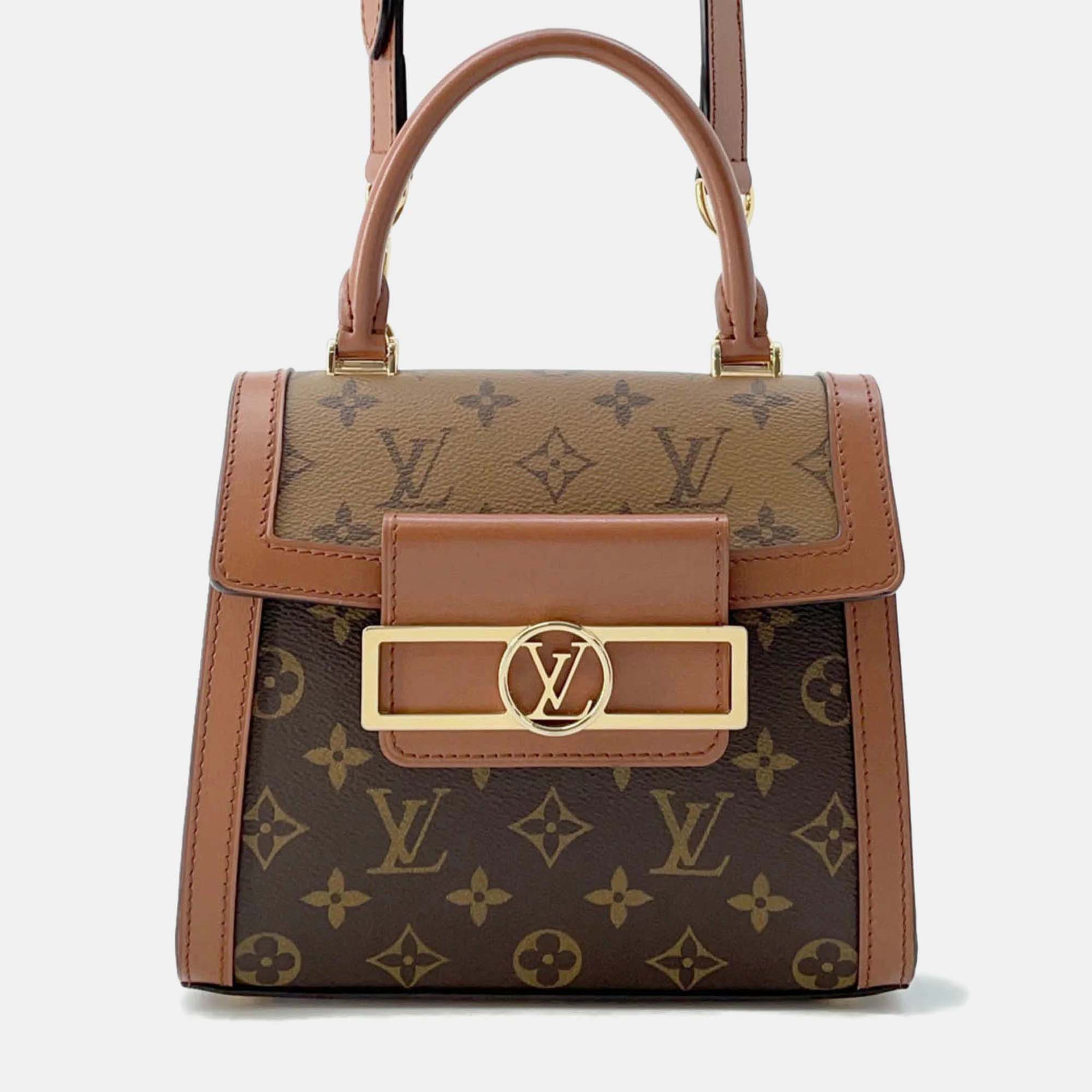 

Louis Vuitton Handbag Monogram Reverse Dauphine Capital Shoulder Bag, Brown